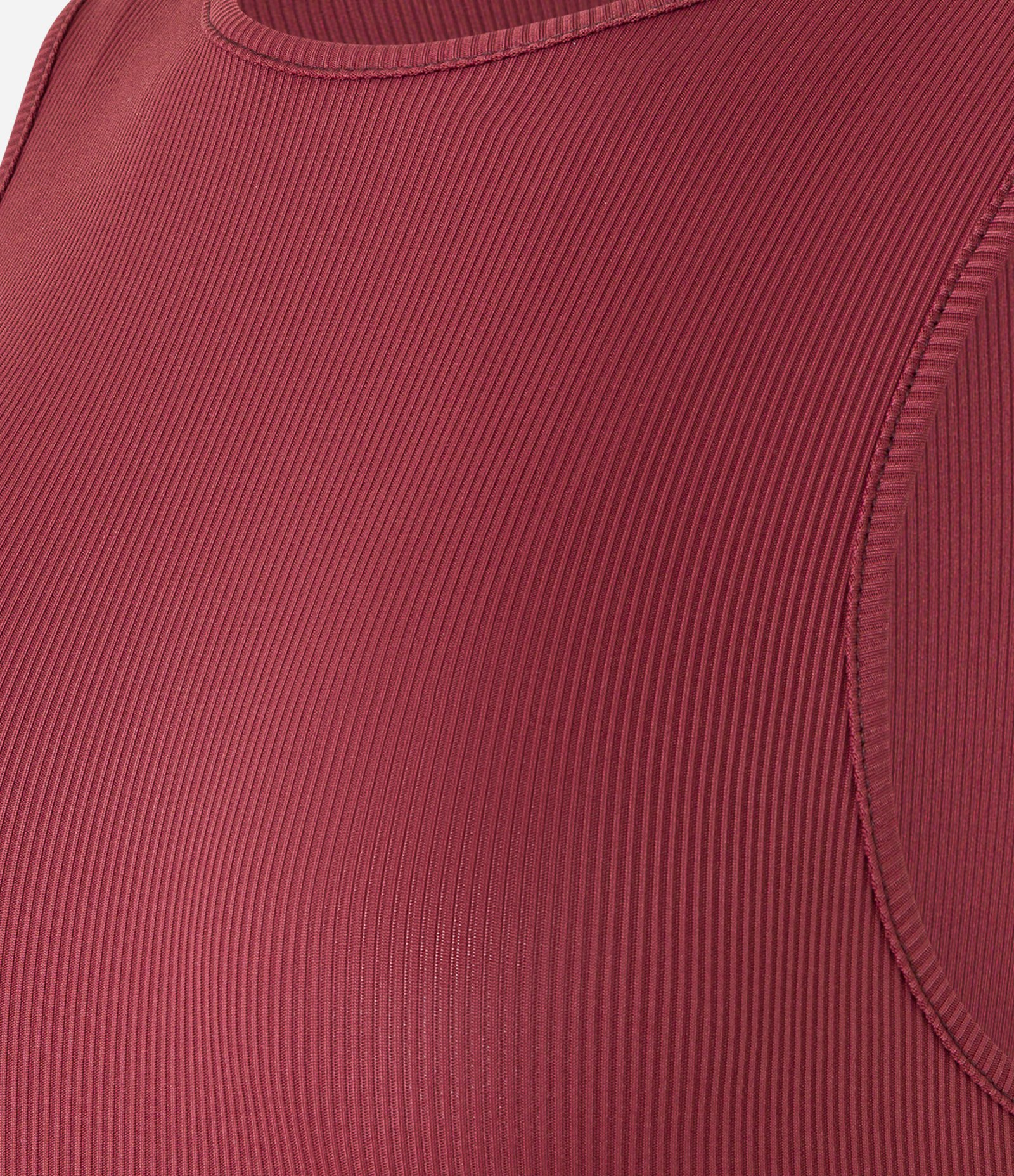 Body sem Manga em Ribana de Poliamida Bordô 8