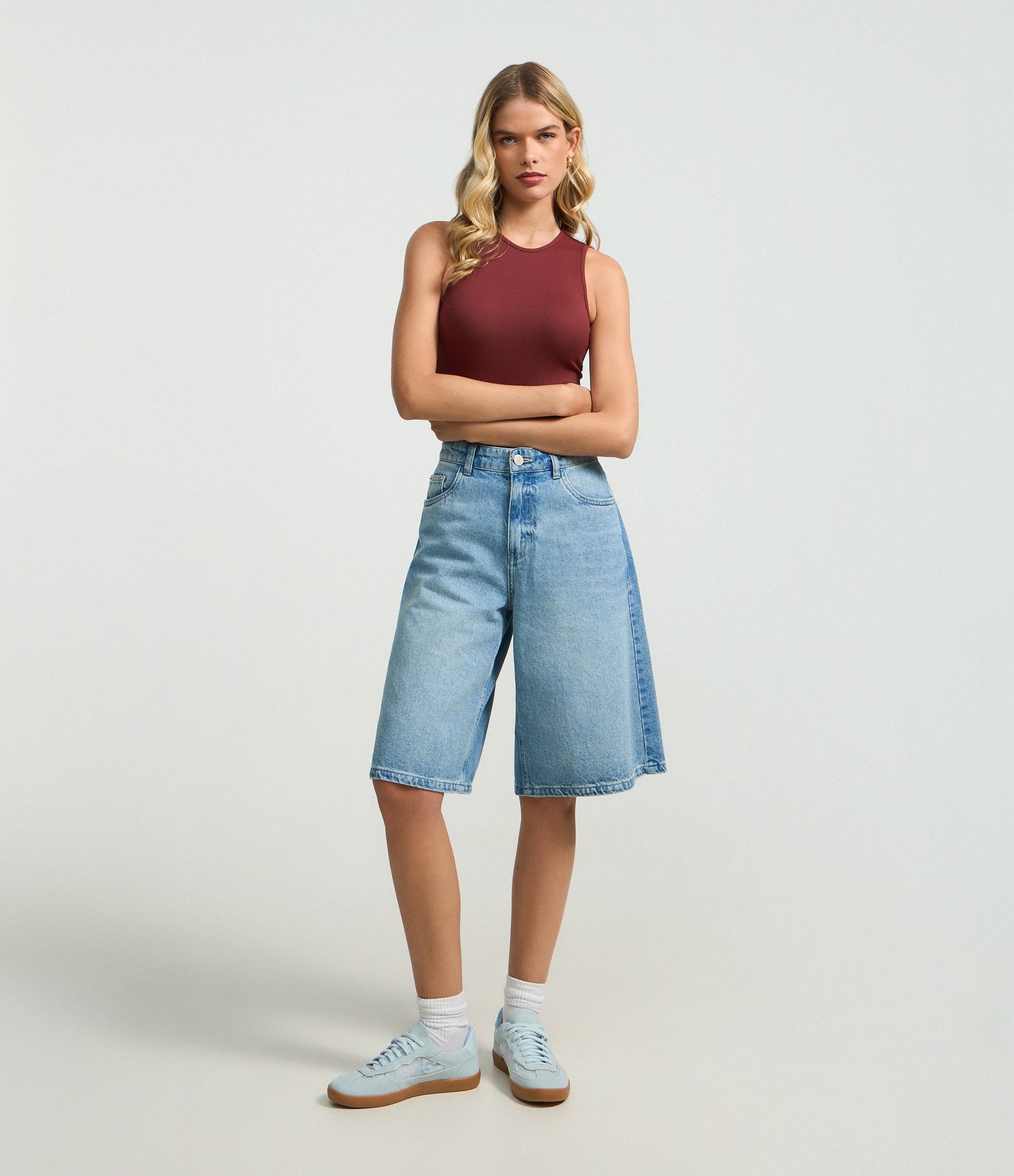 Body sem Manga em Ribana de Poliamida Bordô 2