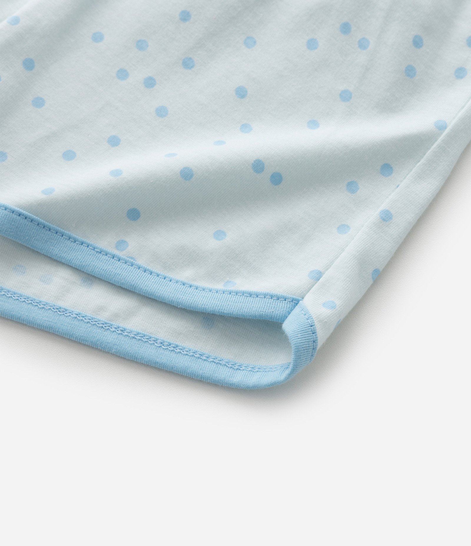 Pijama Curto Infantil com Estampa Poá e Capivara - Tam 2 a 6 Anos Azul 8