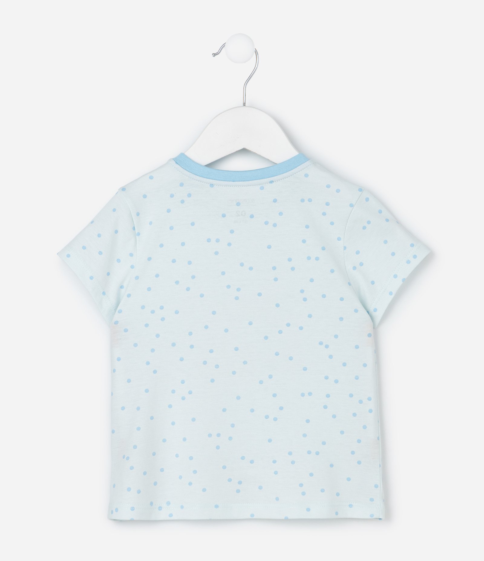 Pijama Curto Infantil com Estampa Poá e Capivara - Tam 2 a 6 Anos Azul 3