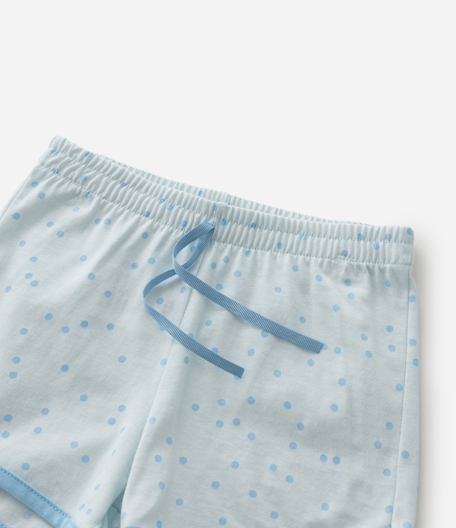 Pijama Curto Infantil com Estampa Poá e Capivara - Tam 2 a 6 Anos Azul 6