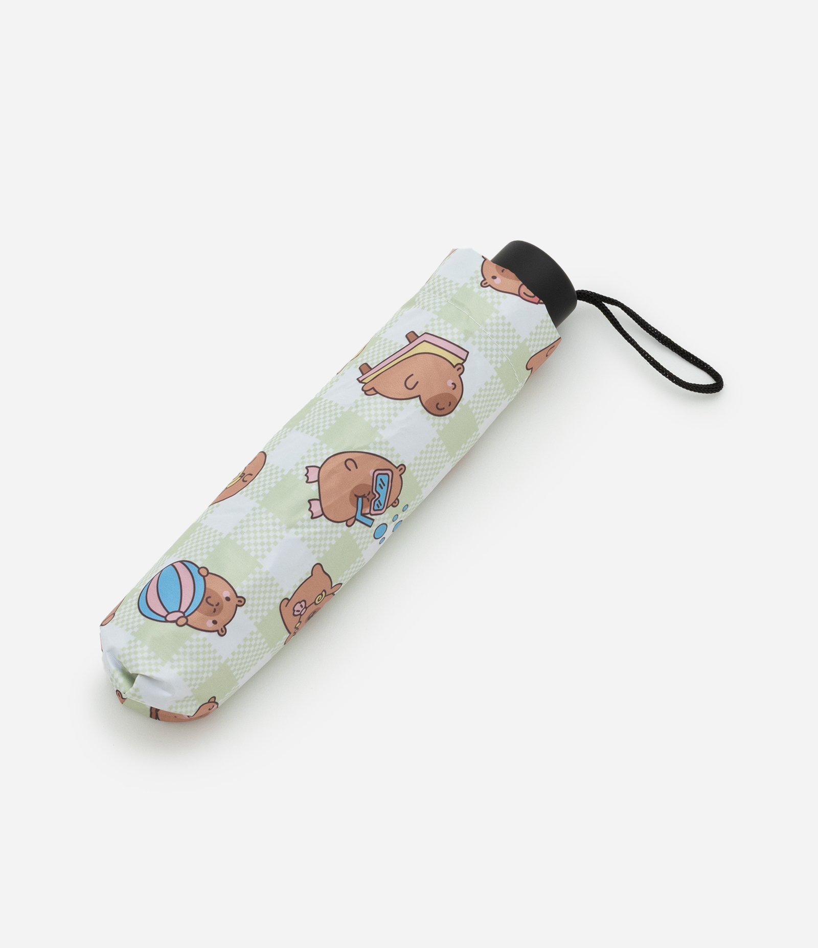 Sombrinha com Estampa de Capivara Verde 3