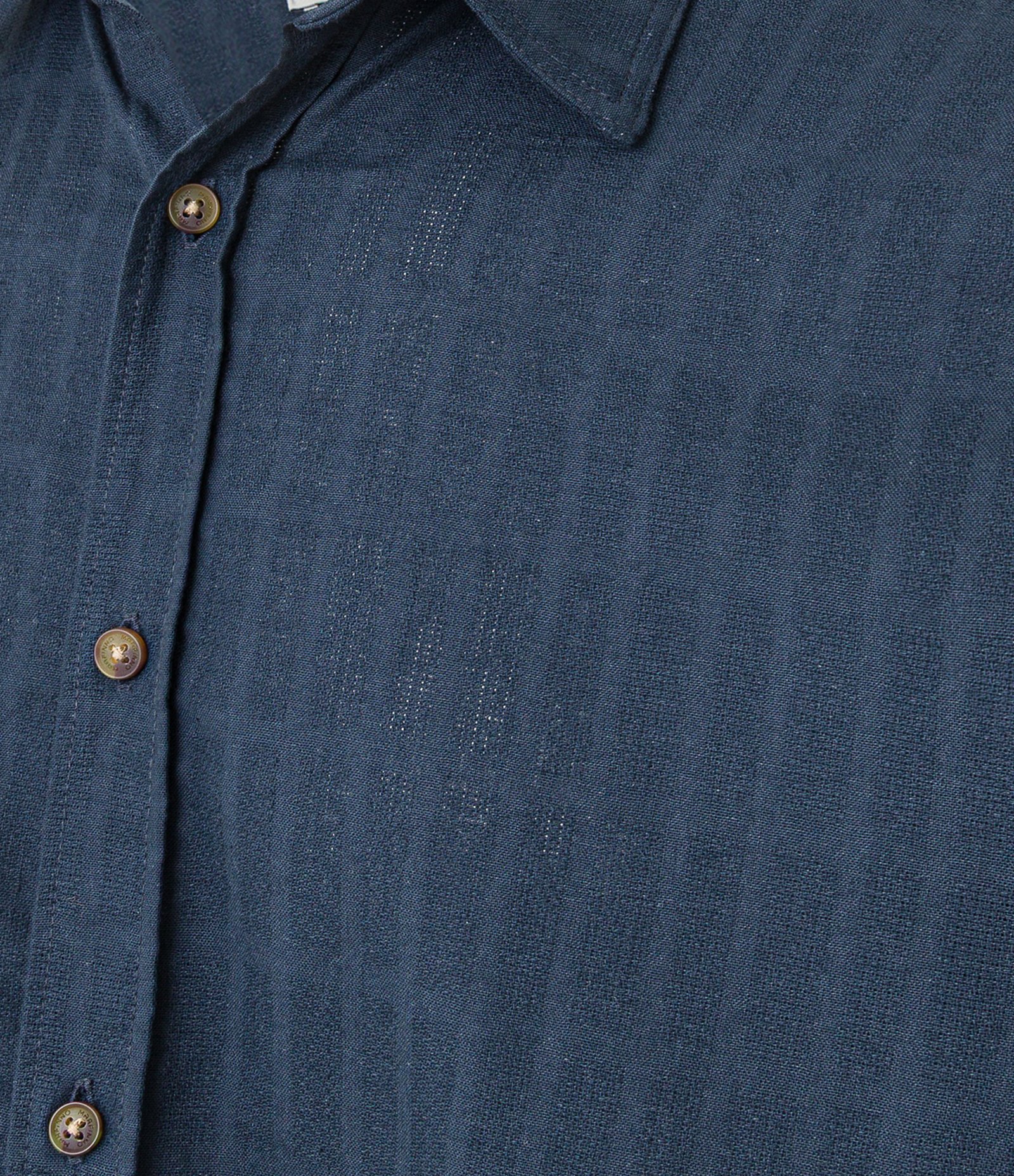 Camisa Comfort em Algodão com Textura Maquinetada Azul 7