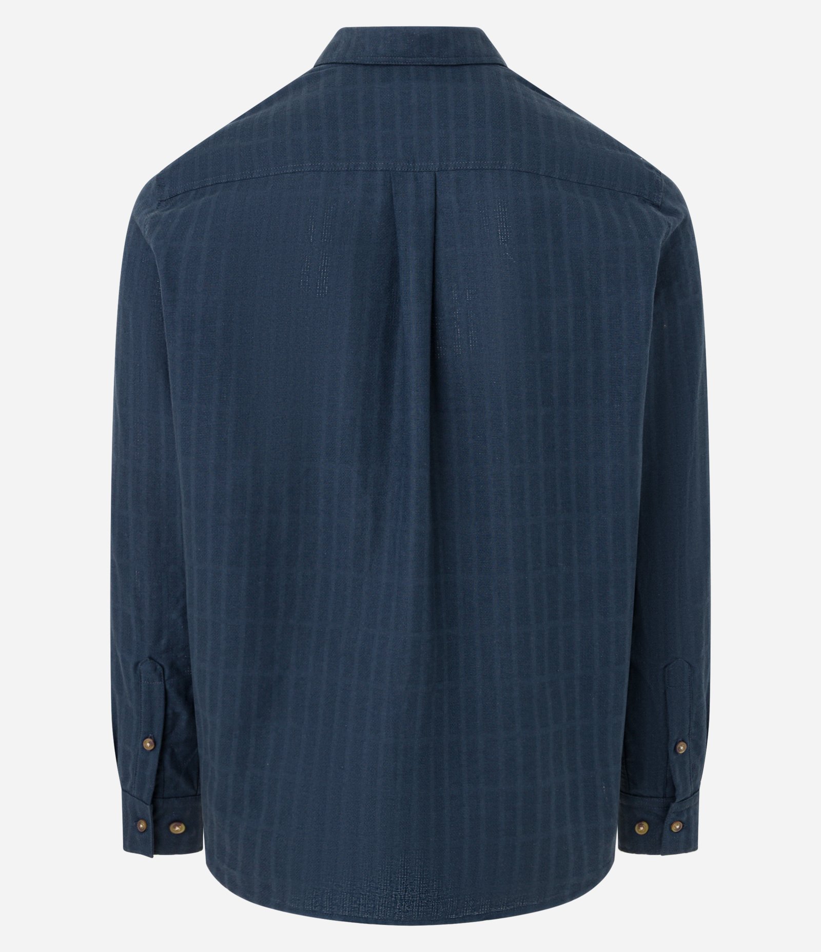 Camisa Comfort em Algodão com Textura Maquinetada Azul 8