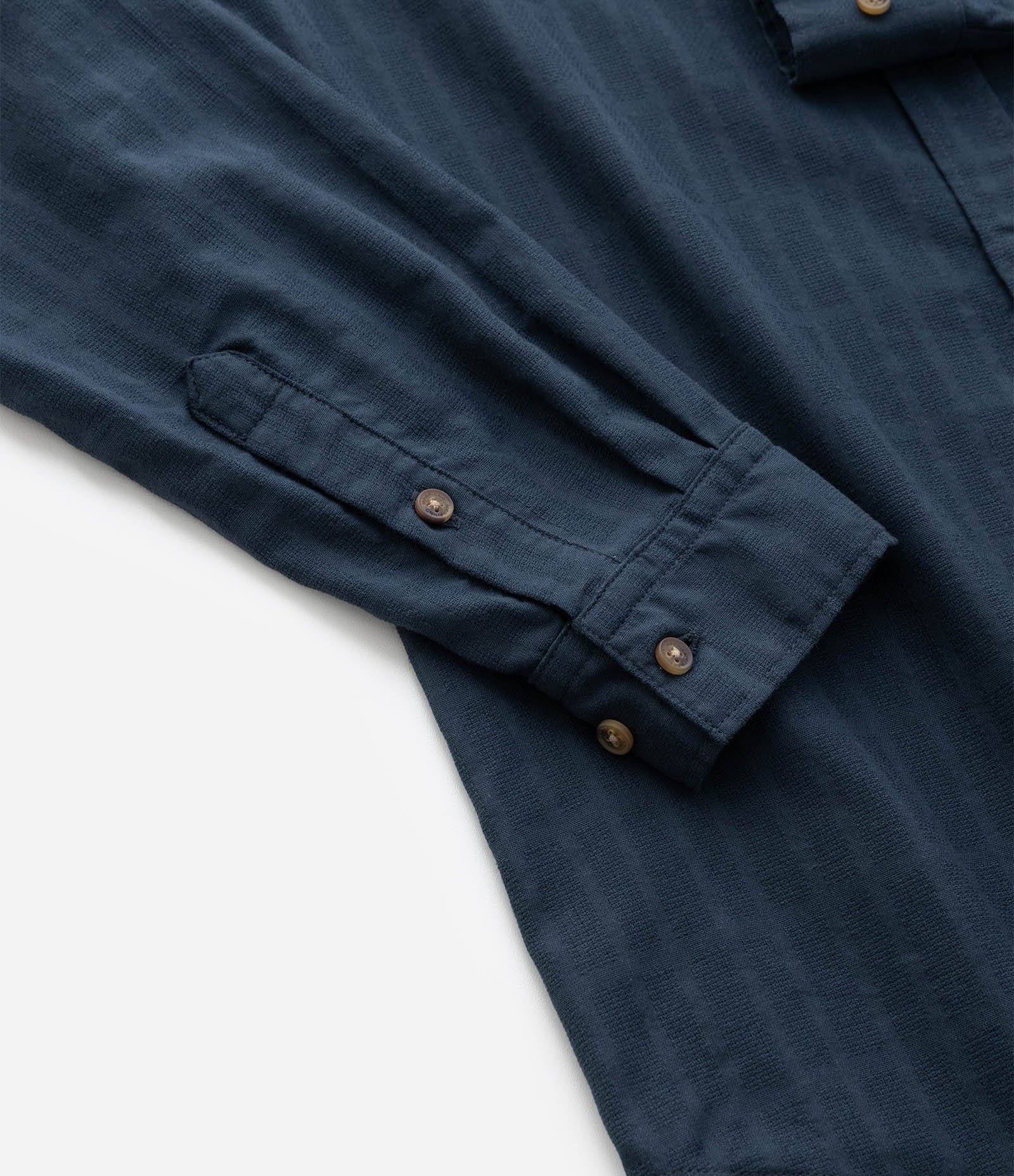 Camisa Comfort em Algodão com Textura Maquinetada Azul 11