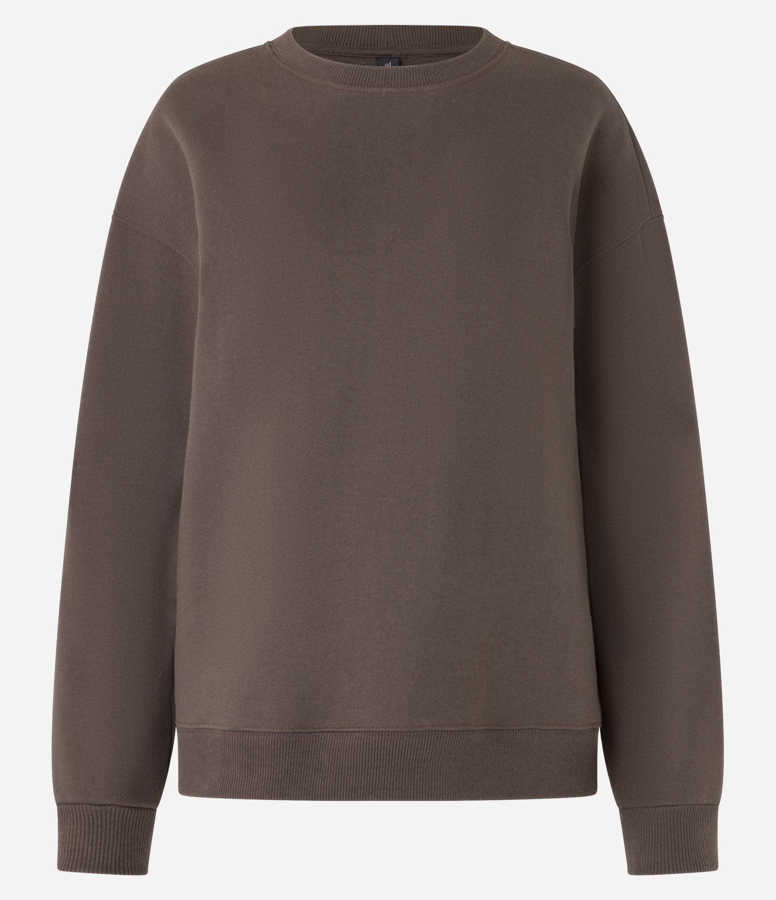 Casaco Fechado Oversized em Moletom com Felpa Marrom 4