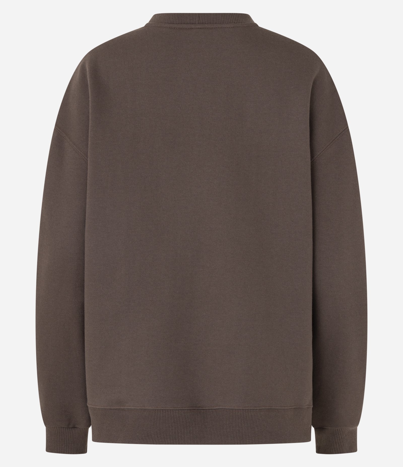 Casaco Fechado Oversized em Moletom com Felpa Marrom 5