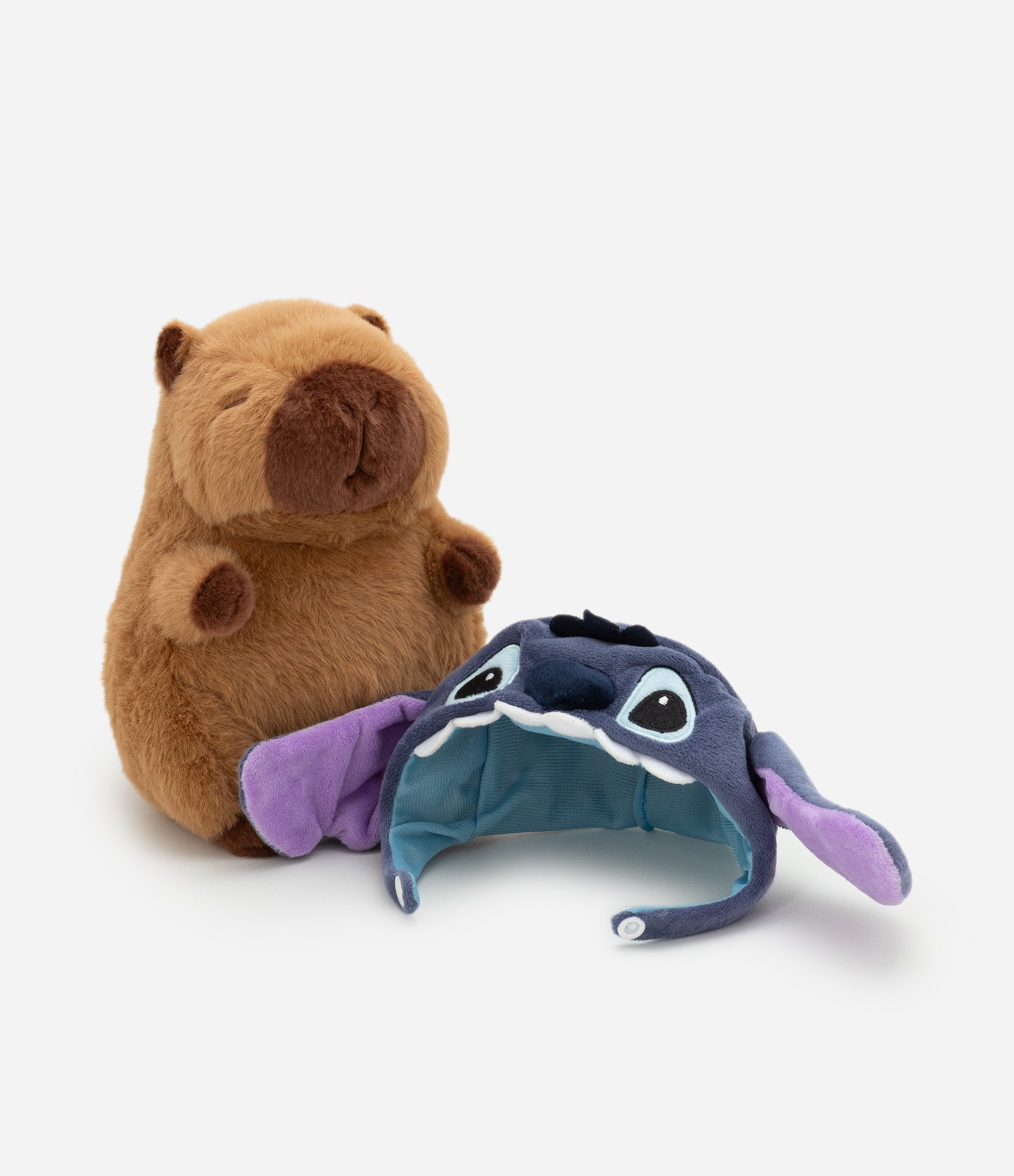 Pelúcia em Forma de Capivara com Capuz de Stitch Marrom 6
