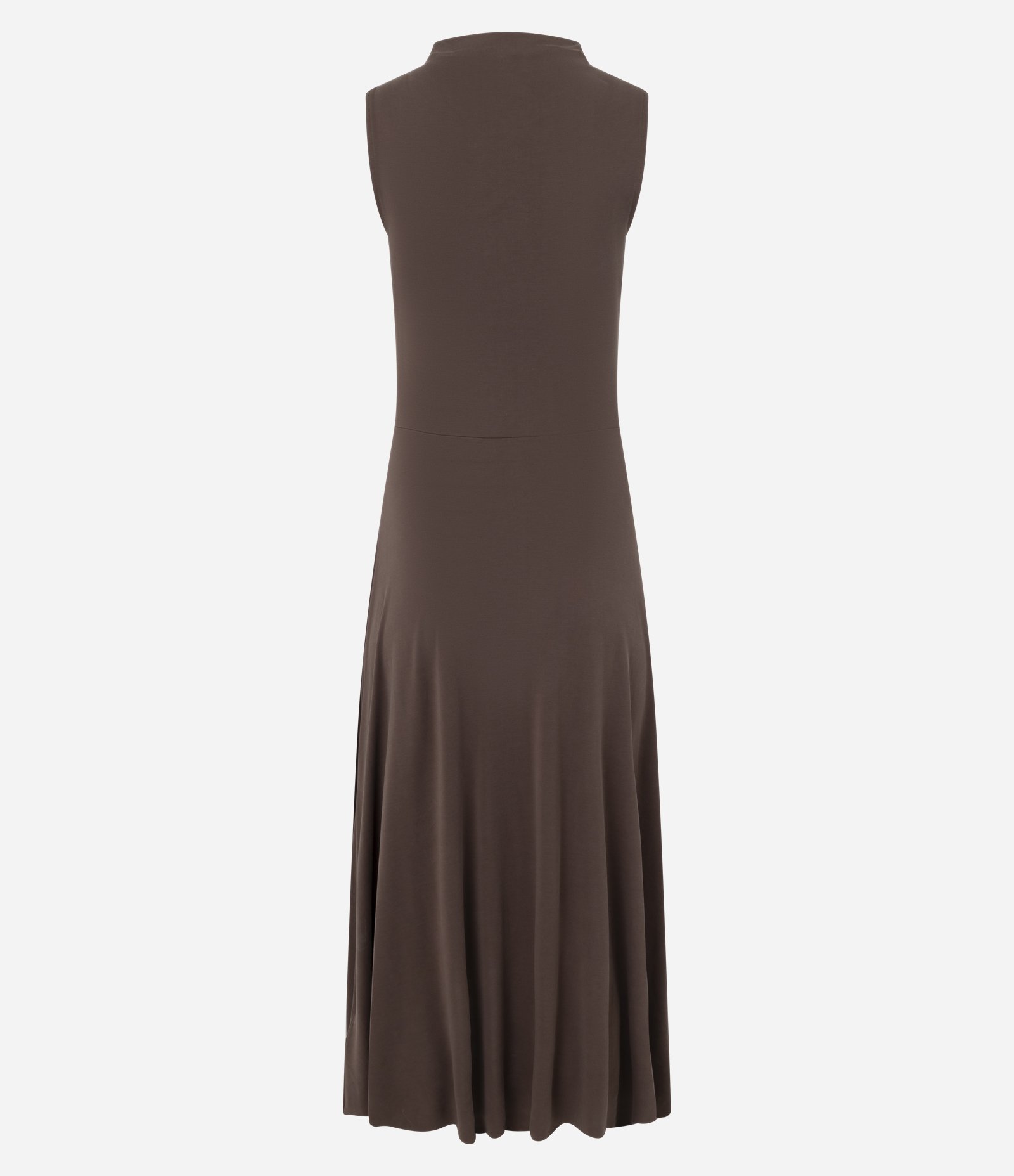 Vestido New Midi com Cintura Assimétrica Marrom 2