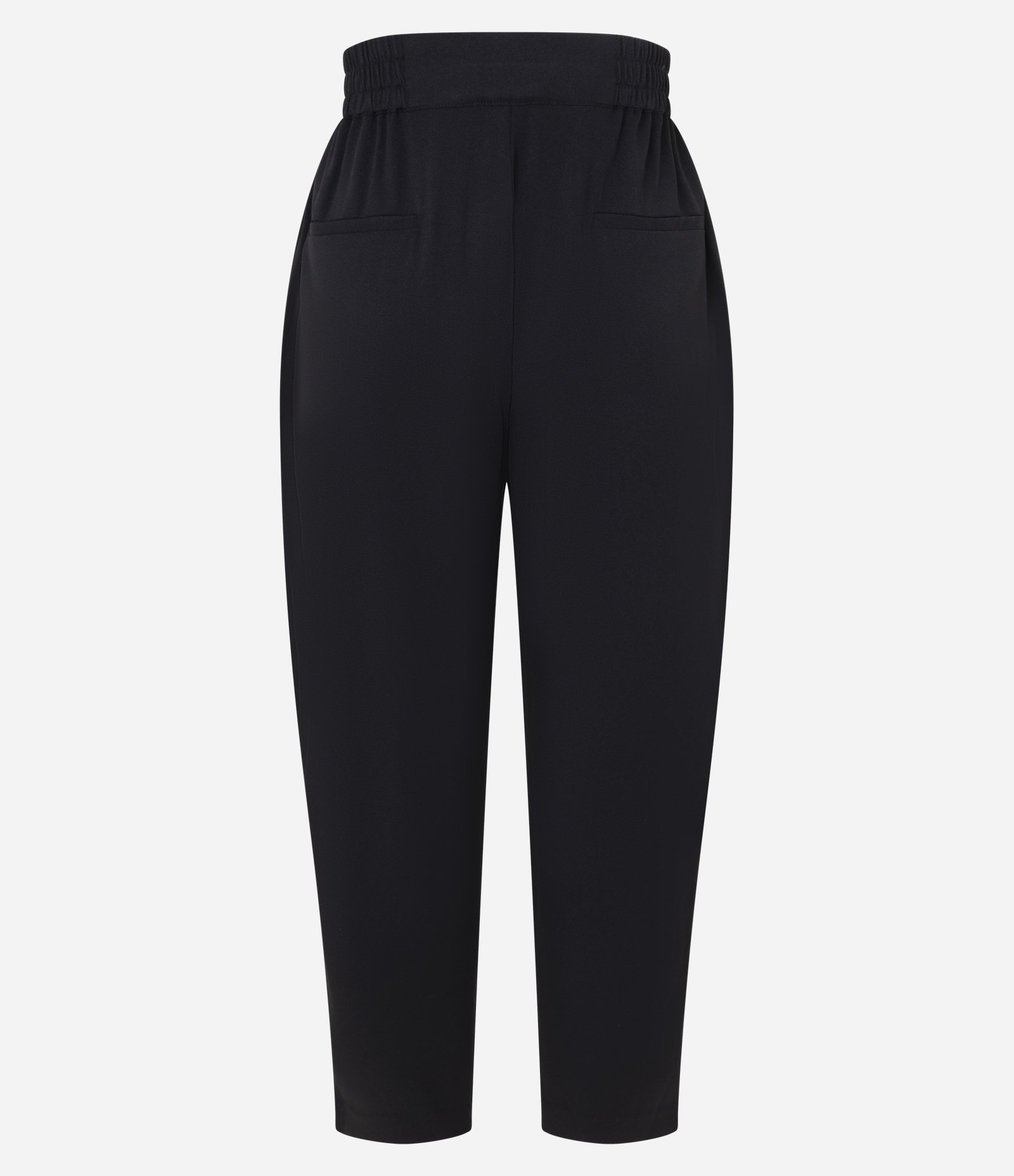 Calça Cenoura Cintura Alta com Elástico Lateral Preto 2