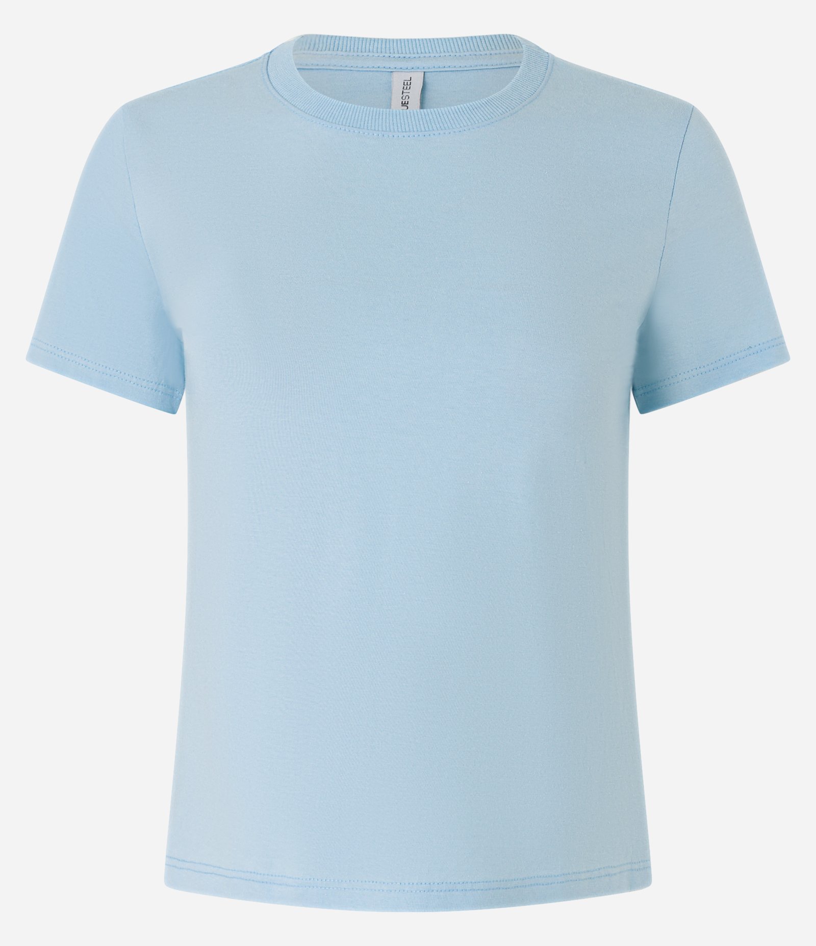 Camiseta Regular Básica em Algodão Azul Bebê 5