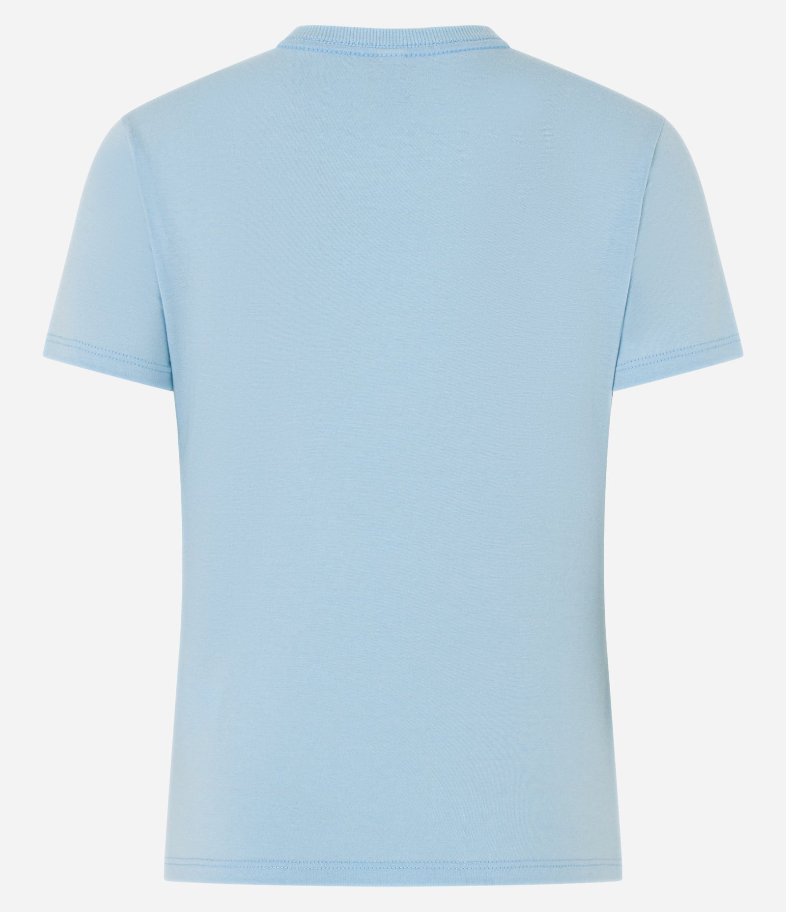 Camiseta Regular Básica em Algodão Azul Bebê 6