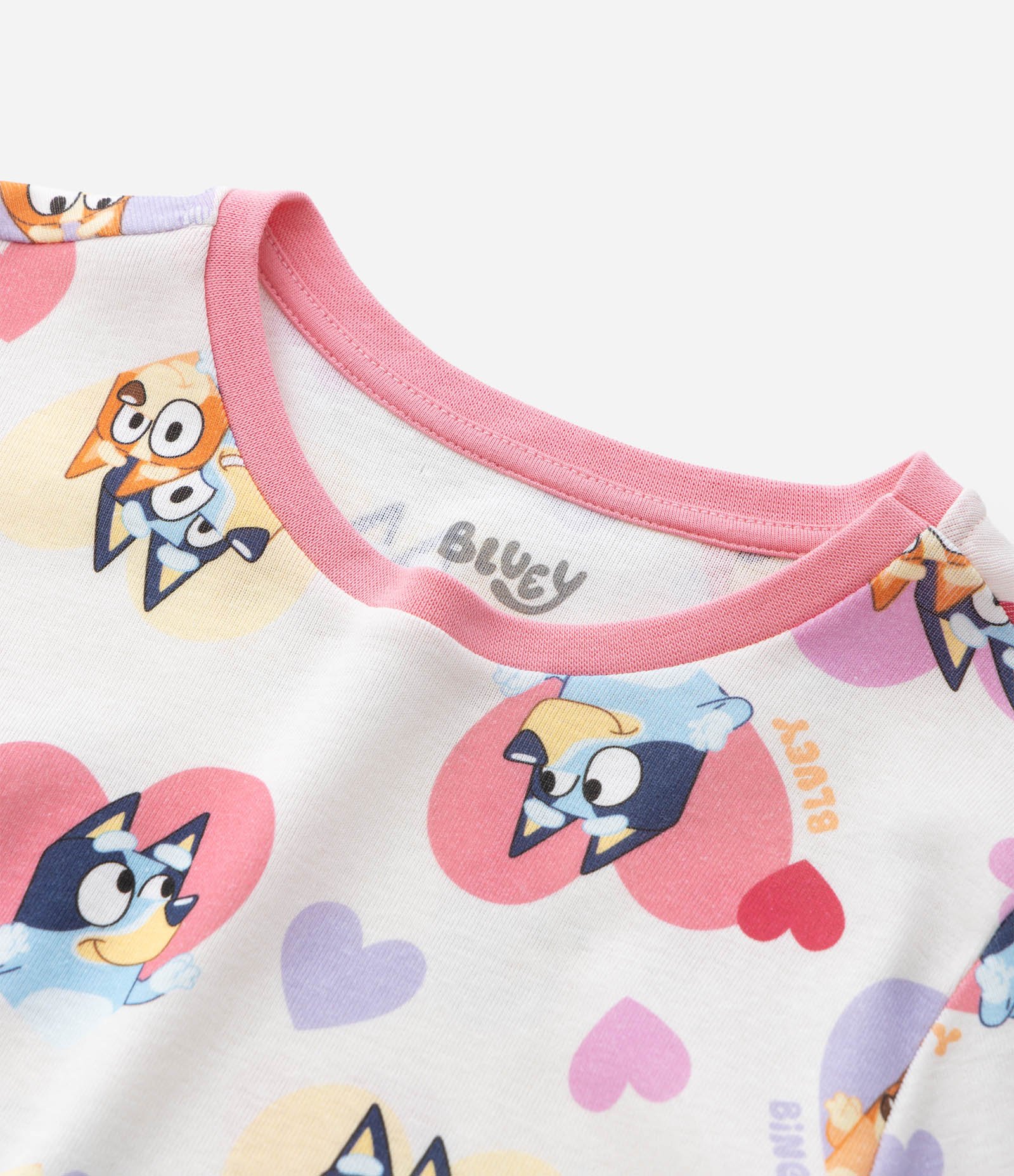 Pijama Infantil com Estampa Bluey e Bingo - Tam 3 a 8 Anos Off White 6