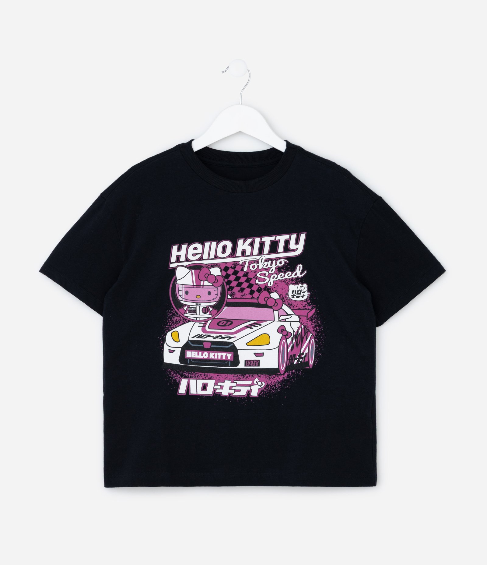 Camiseta Comfort Infantil Estampada Hello Kitty - Tam 7 a 14 Anos Preto 1