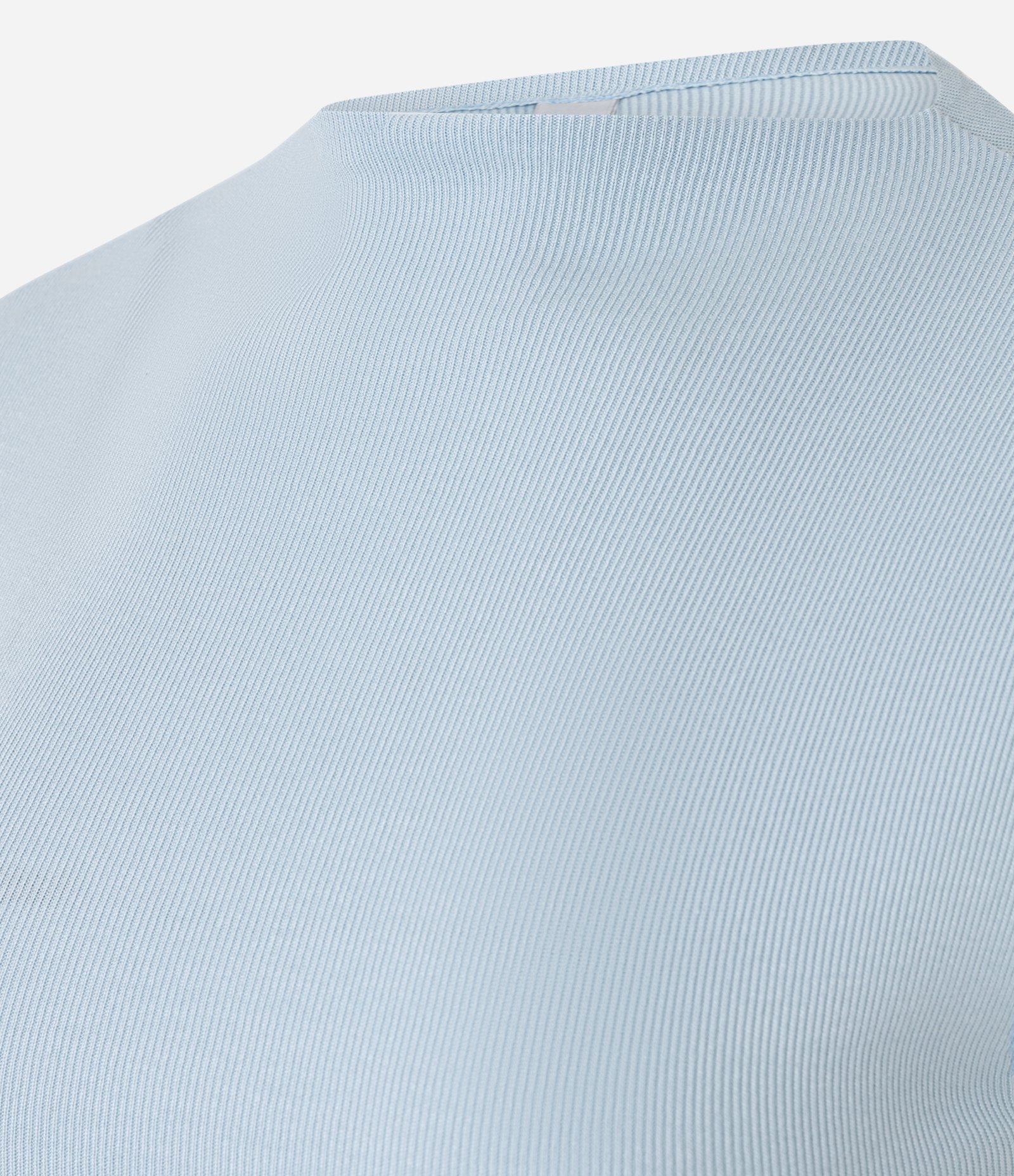 Blusa Canelada em Ribana com Golinha Alta Azul 7