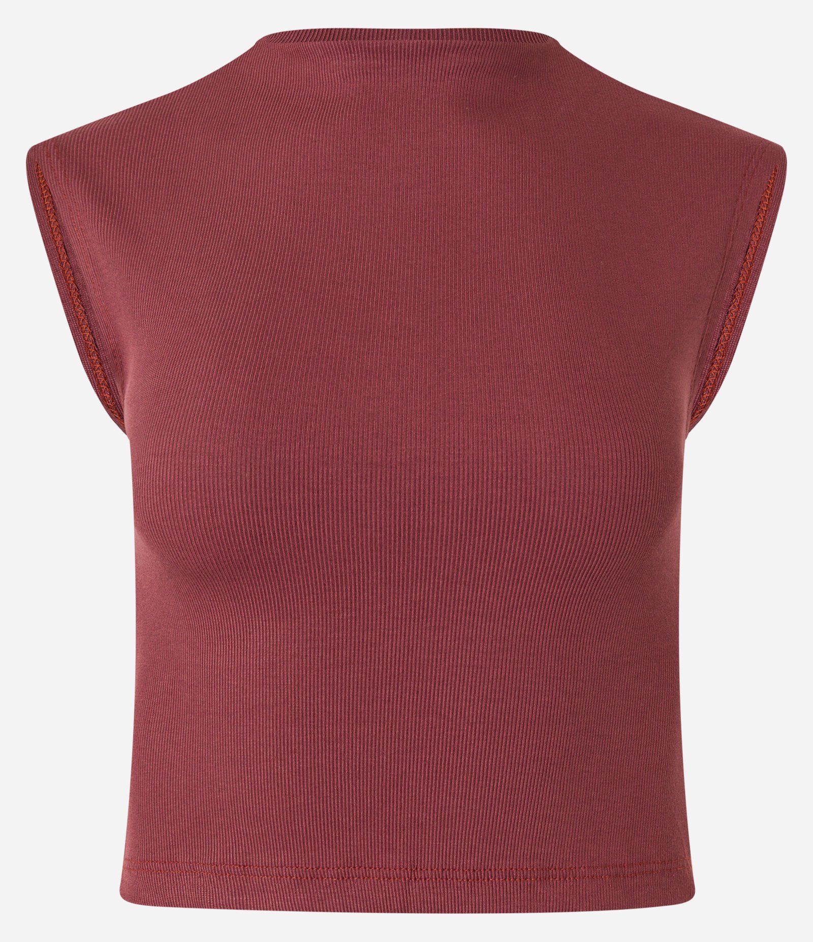 Blusa Canelada em Ribana com Golinha Alta Marrom 5