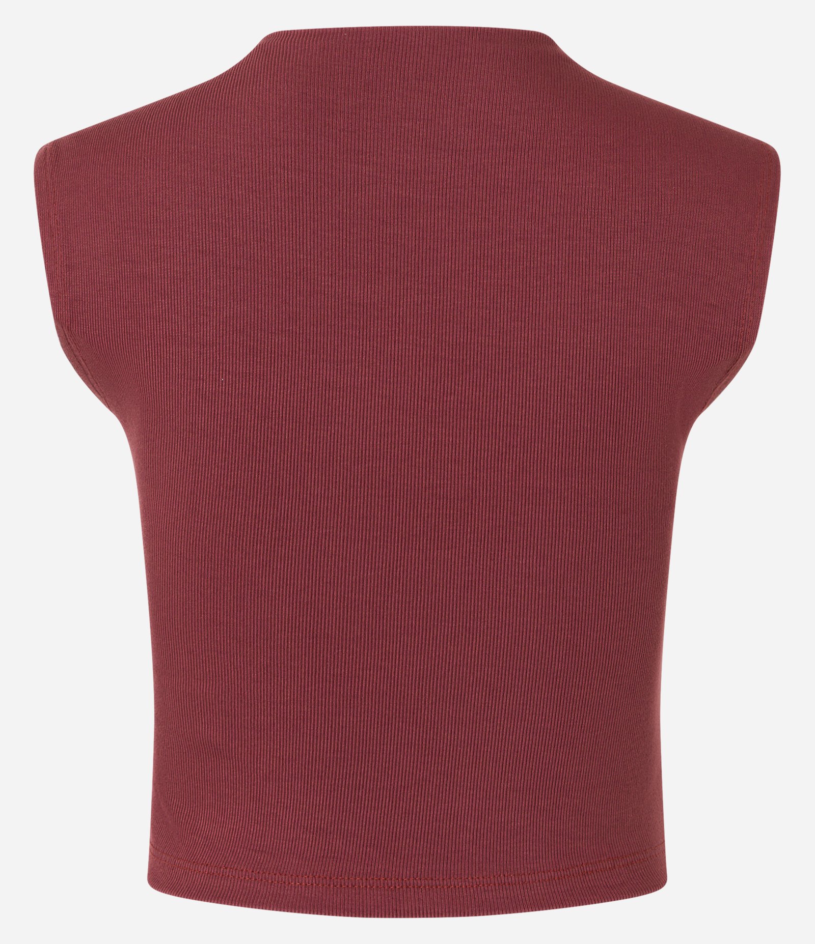 Blusa Canelada em Ribana com Golinha Alta Marrom 7