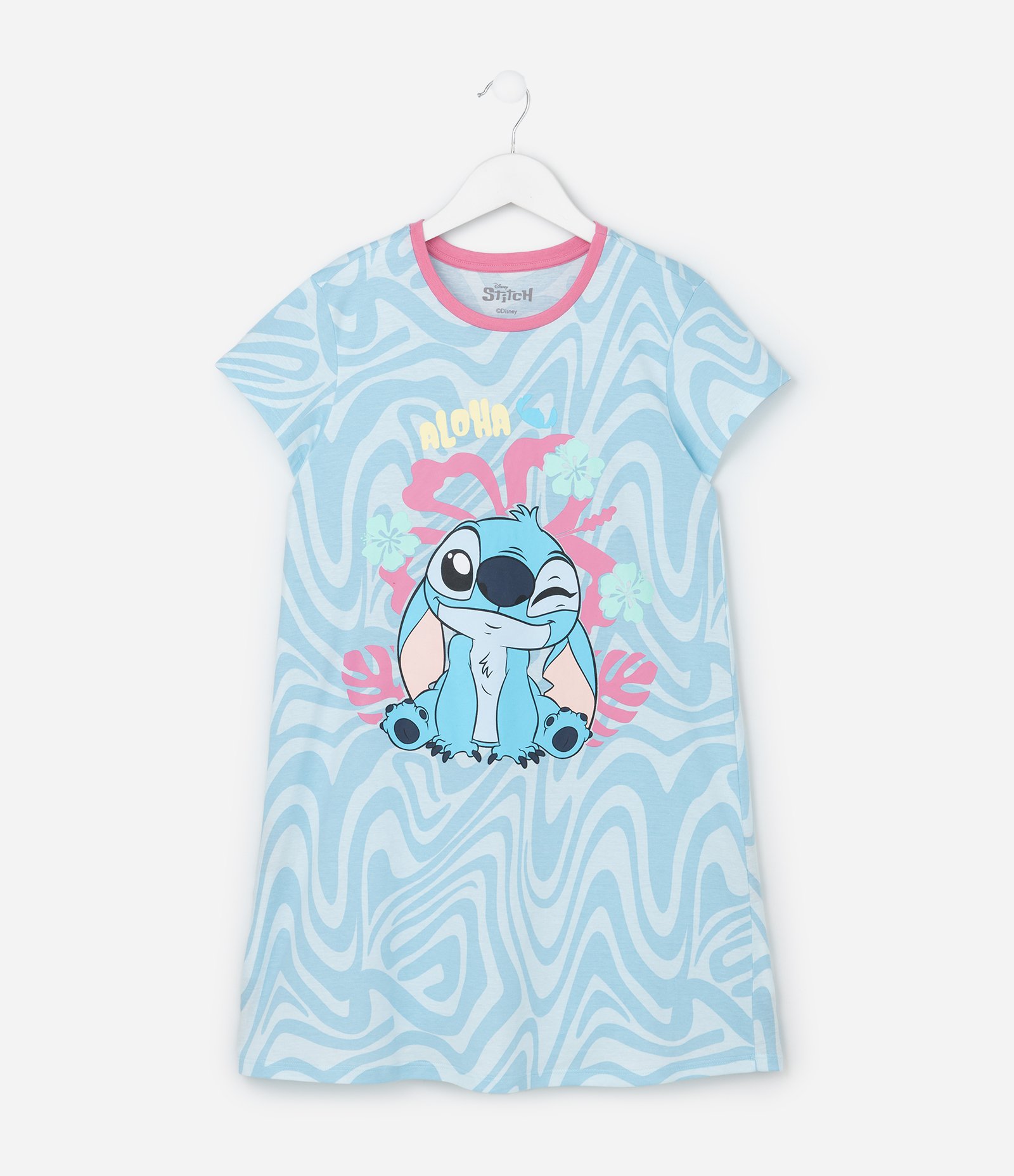 Camisola Infantil com Estampa do Stitch - Tam 5 a 14 Anos Azul 1