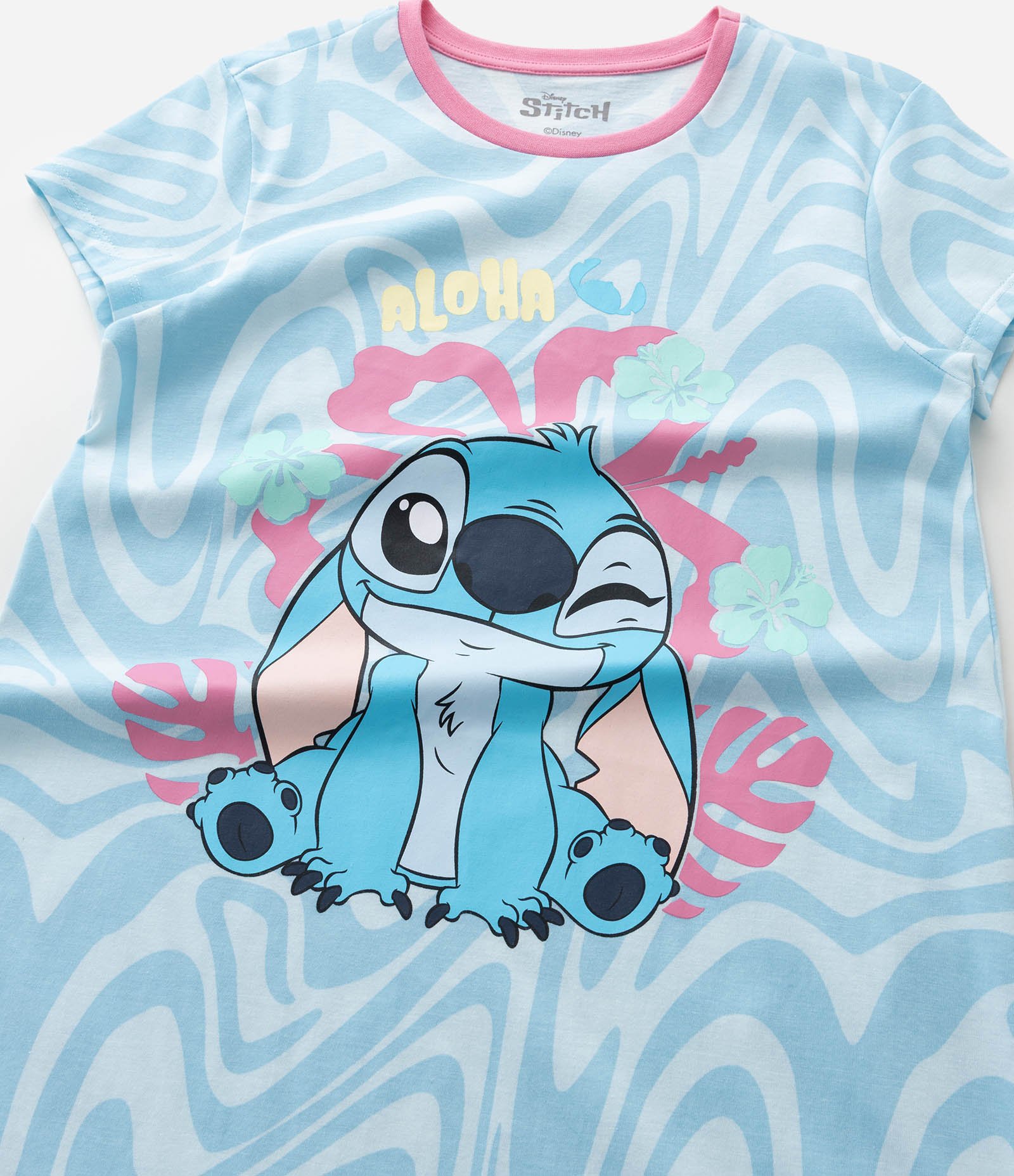 Camisola Infantil com Estampa do Stitch - Tam 5 a 14 Anos Azul 6