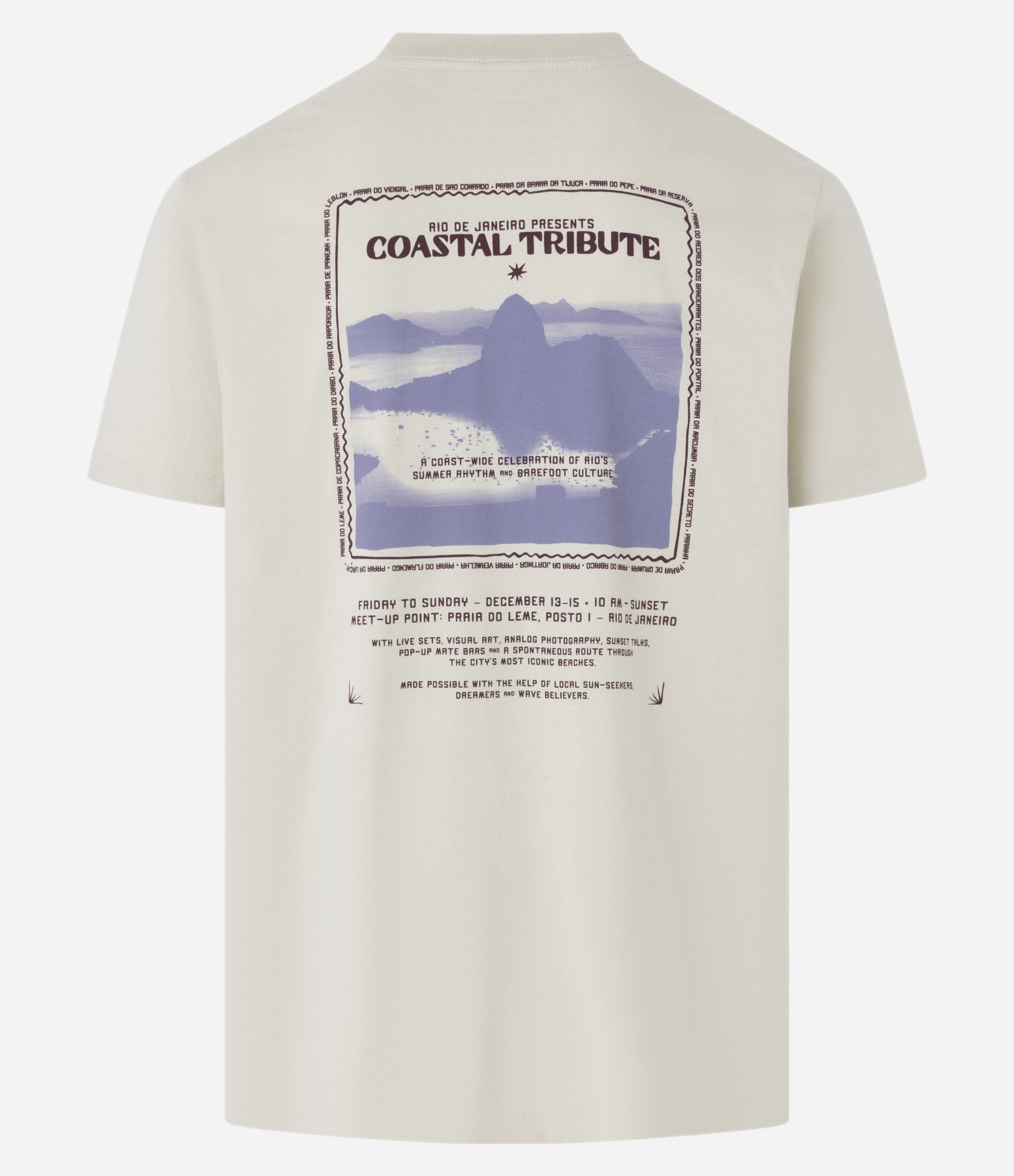 Camiseta Comfort em Algodão com Estampa de Paisagem e Lettering Bege 6