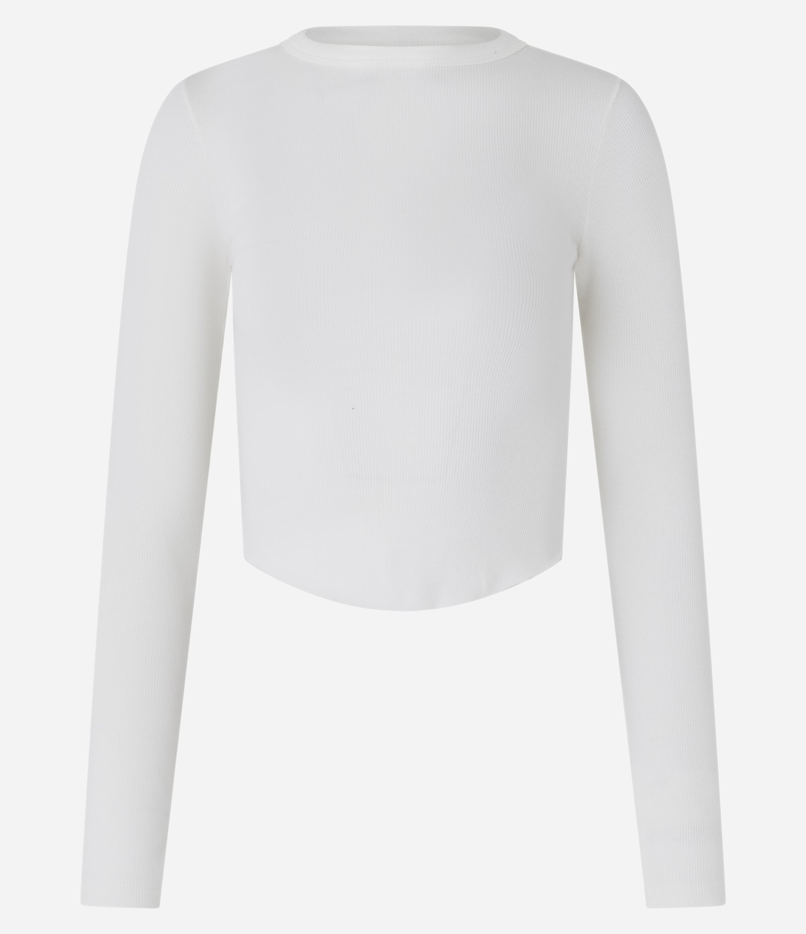 Blusa em Ribana com Barra Arredondada Branco 4