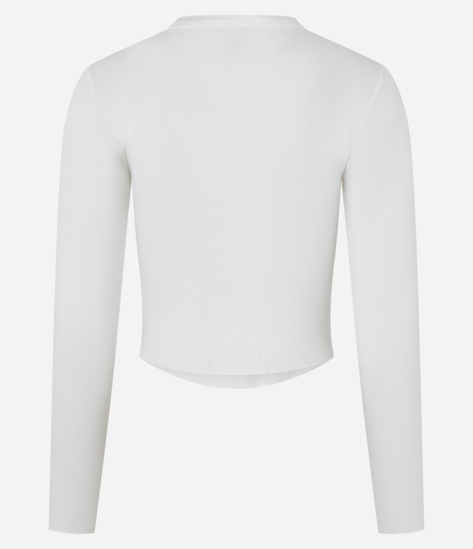 Blusa em Ribana com Barra Arredondada Branco 6