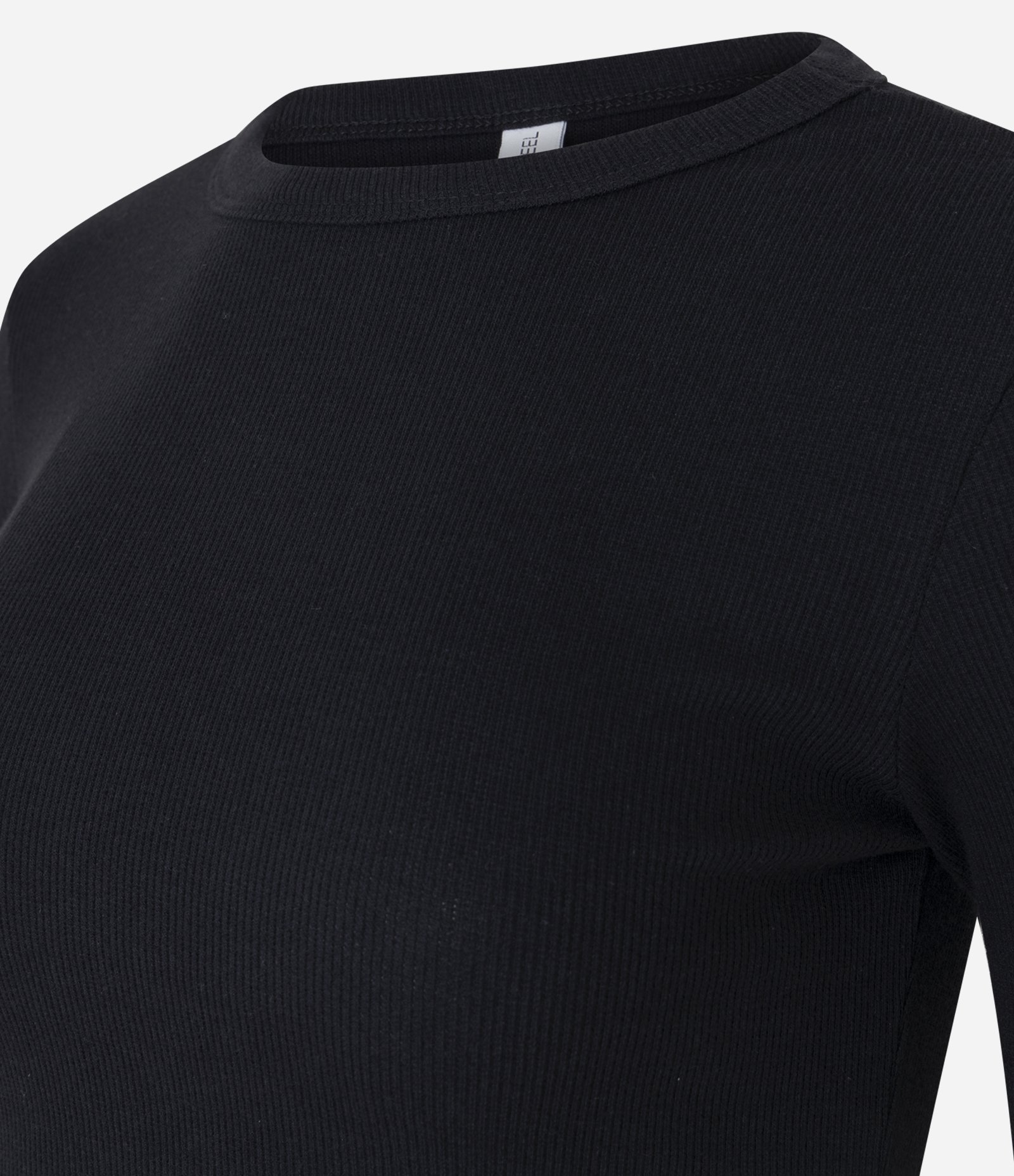 Blusa em Ribana com Barra Arredondada Preto 5