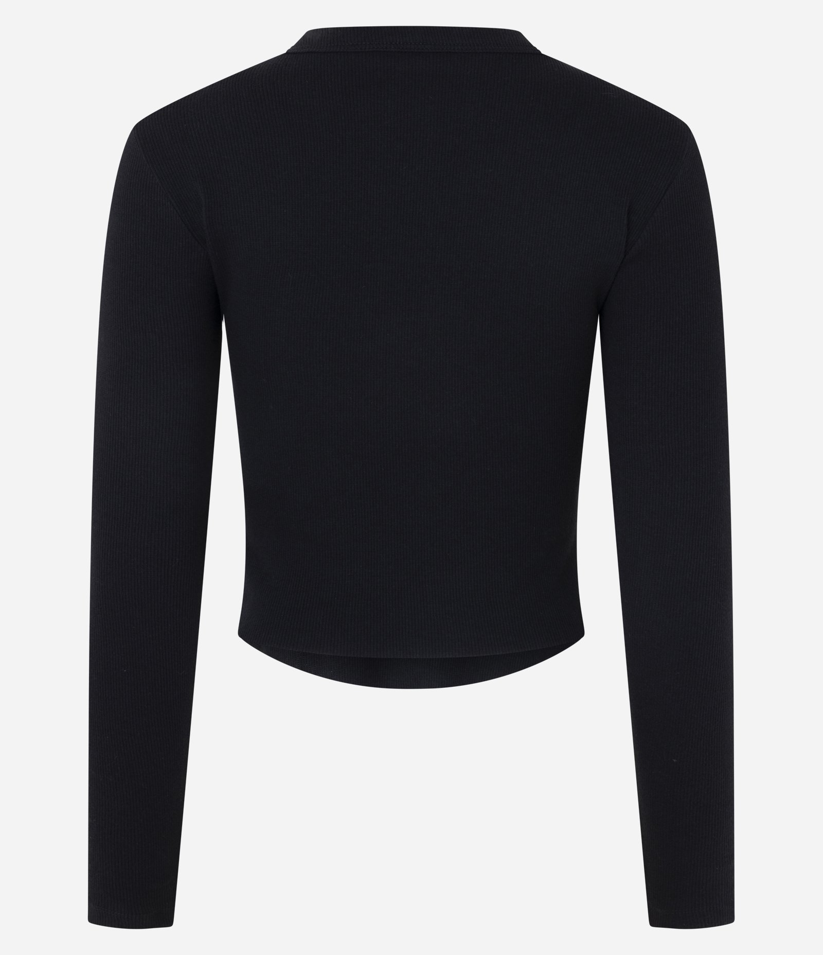 Blusa em Ribana com Barra Arredondada Preto 6