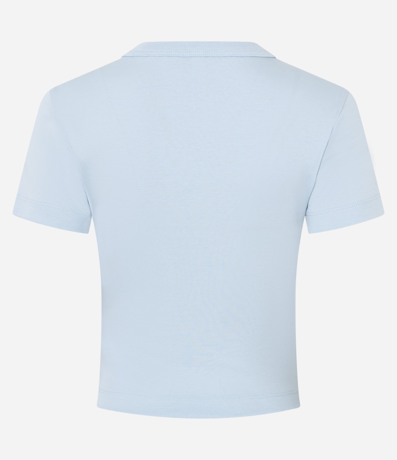 Blusa Cropped em Algodão Interlock Azul 7