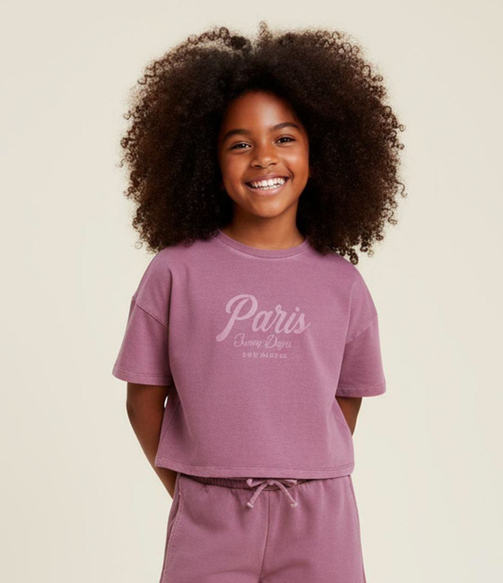 Camiseta Box Infantil Lavada - Tam 5 a 14 Anos Rosa 1