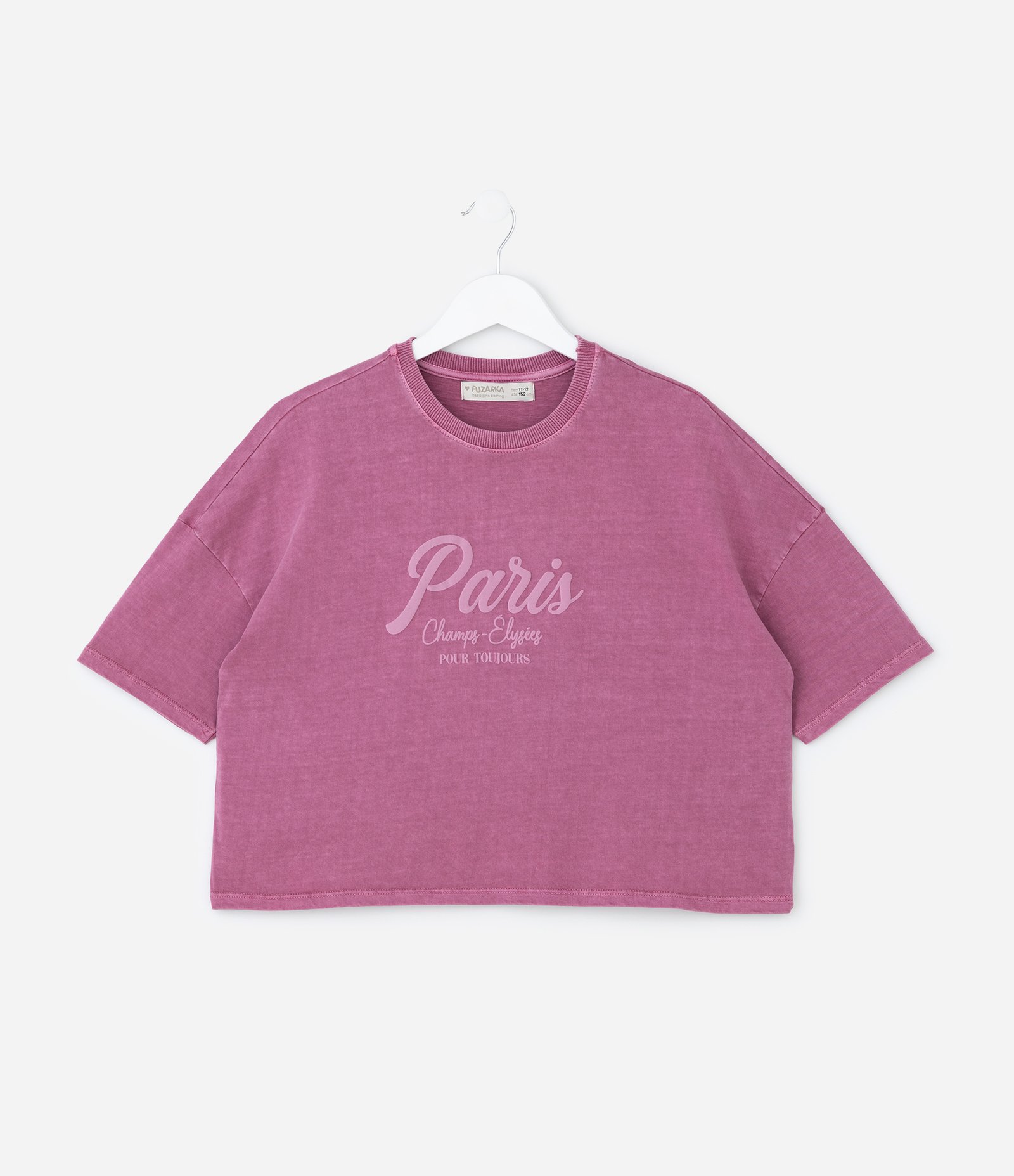 Camiseta Box Infantil Lavada - Tam 5 a 14 Anos Rosa 2