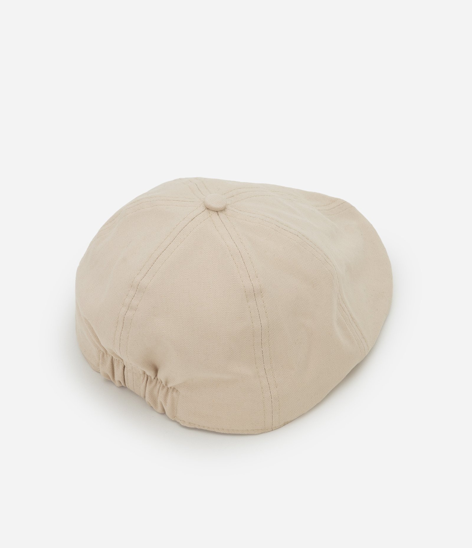 Boina em Sarja com Fechamento de Elástico Bege 7