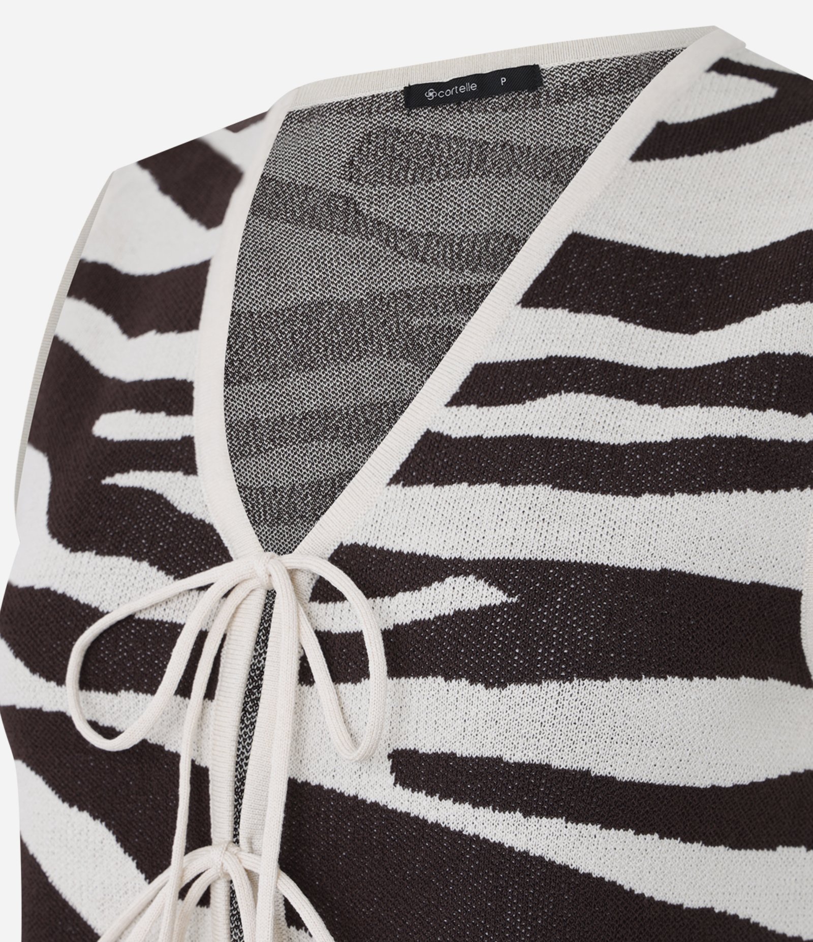 Blusa em Tricô com Amarração e Estampa Zebra Multicores 7