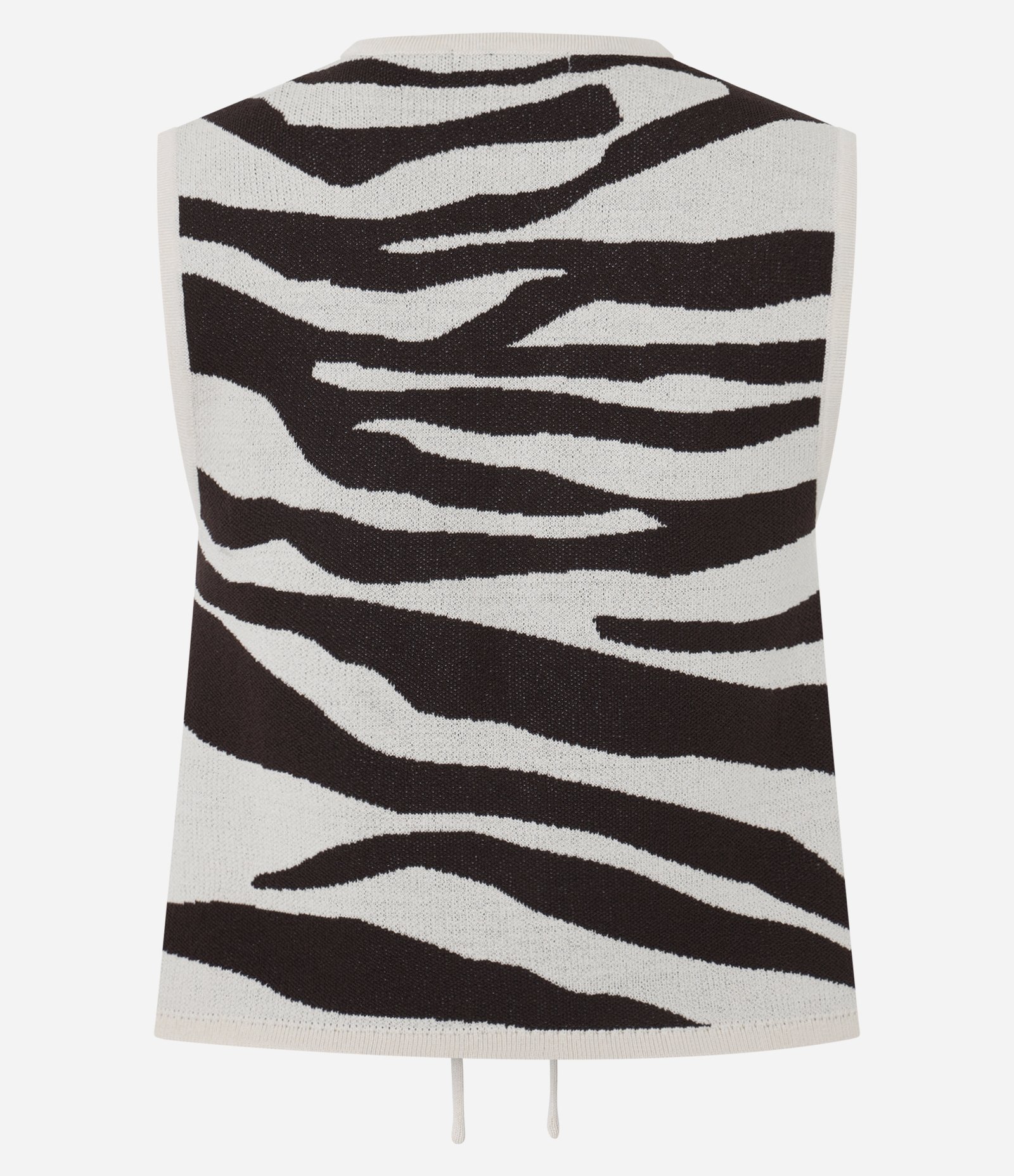 Blusa em Tricô com Amarração e Estampa Zebra Multicores 8