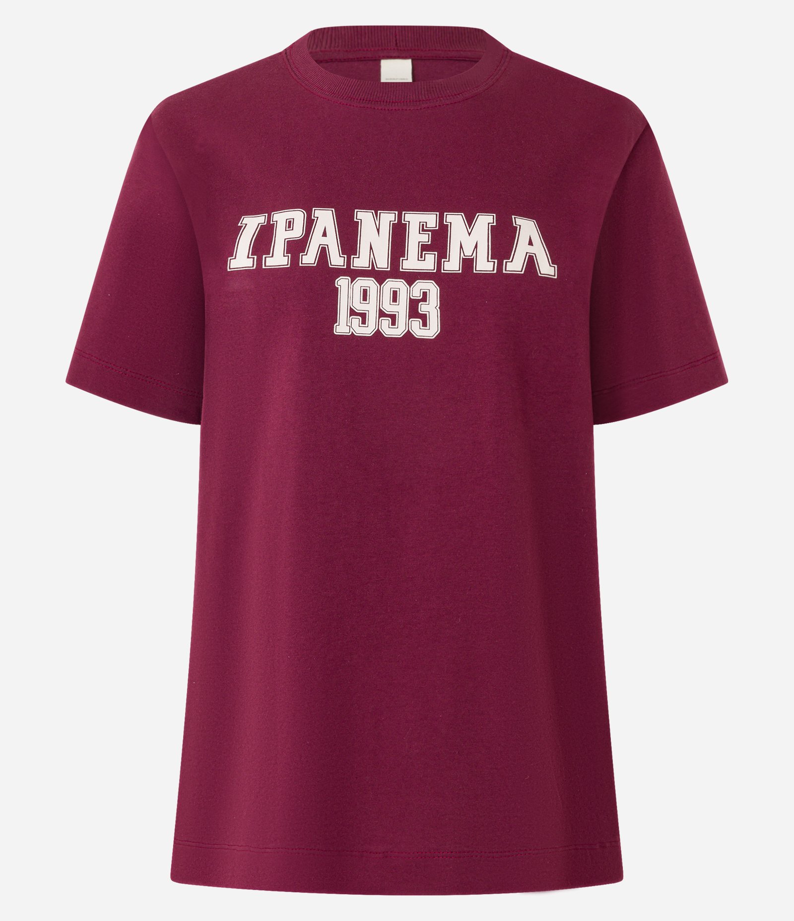 Blusa em Algodão com Lettering Ipanema 1993 Bordô 5