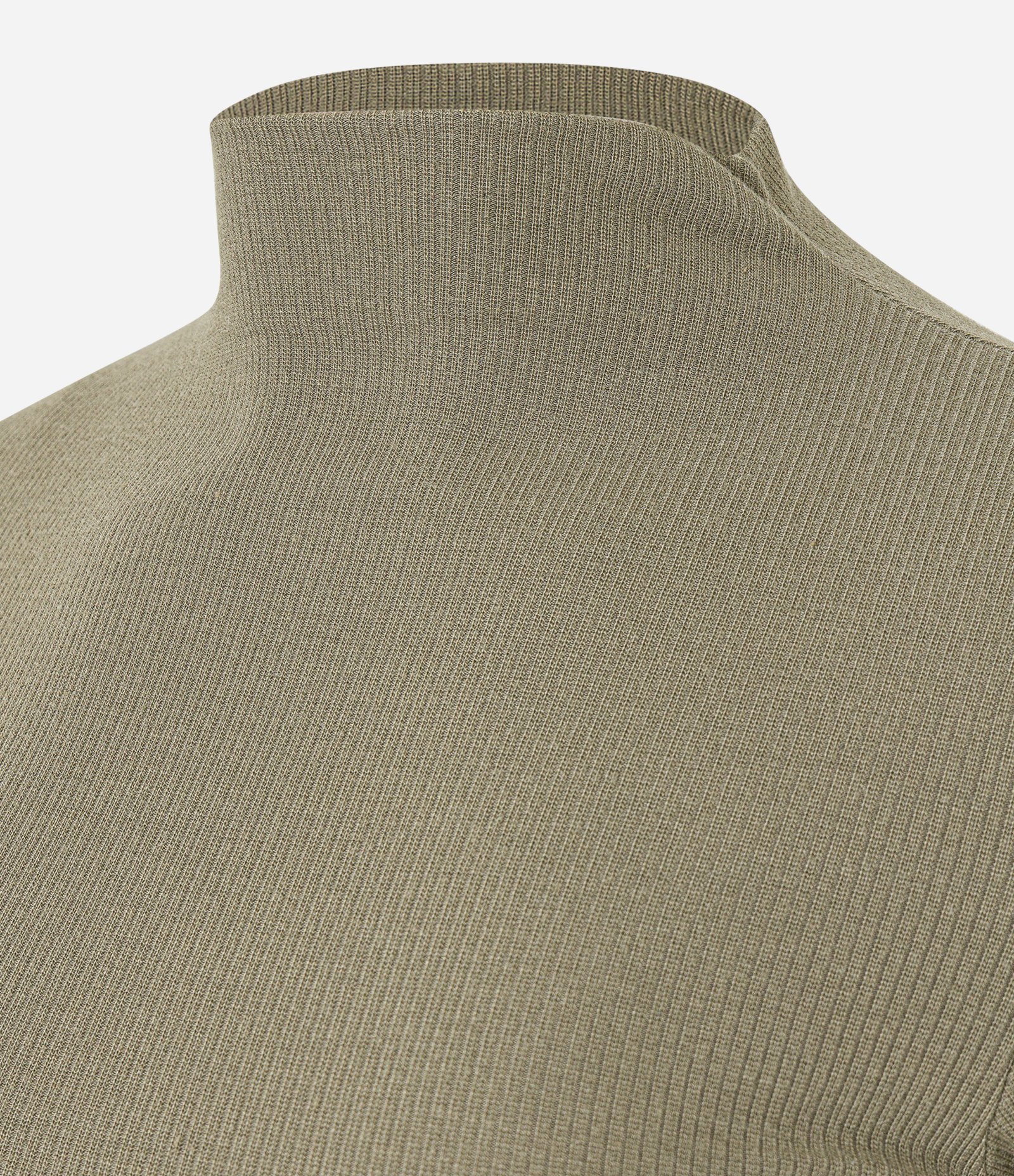 Blusa Básica Texturizada em Viscose com Golinha Alta Verde 6