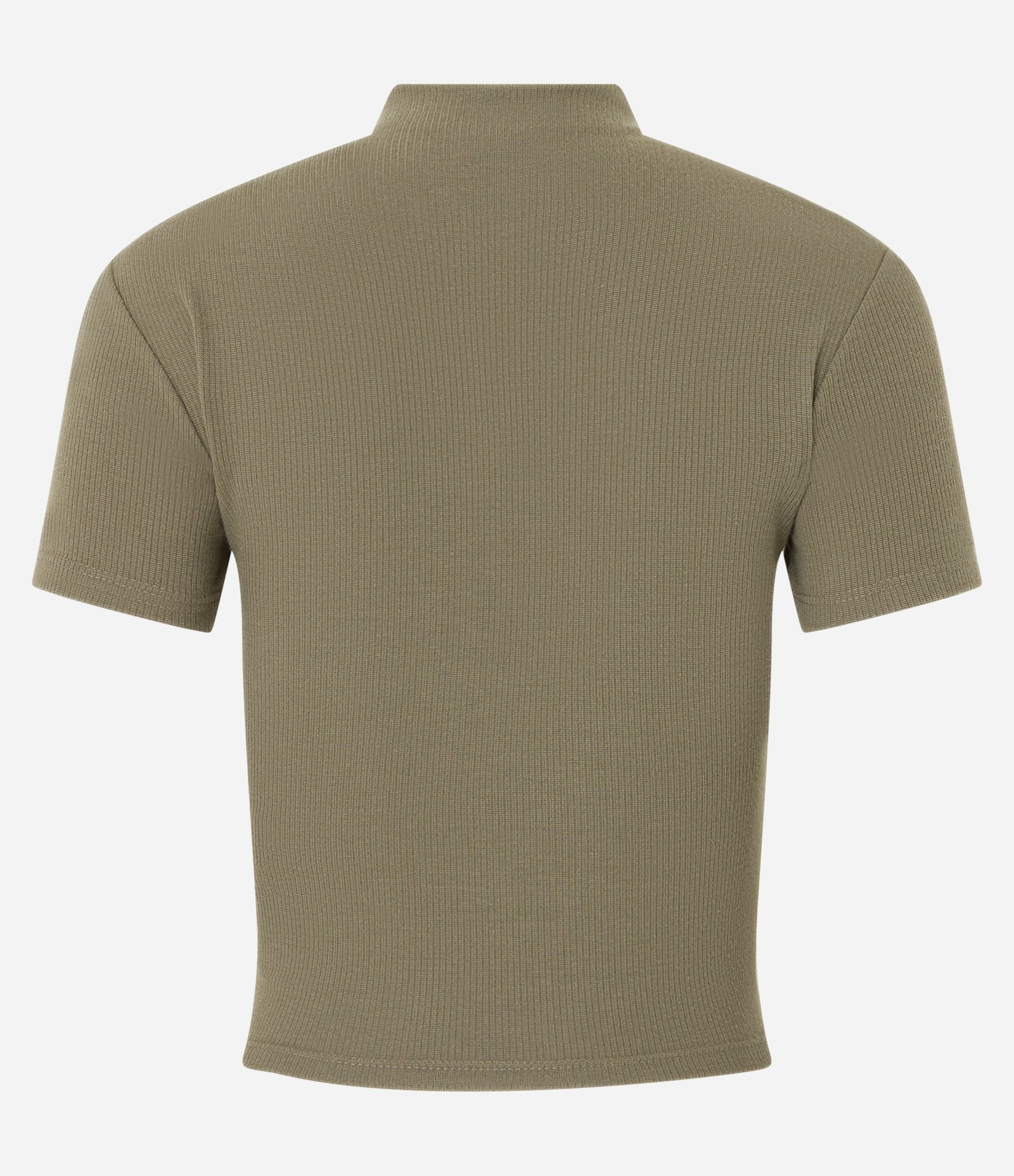 Blusa Básica Texturizada em Viscose com Golinha Alta Verde 7