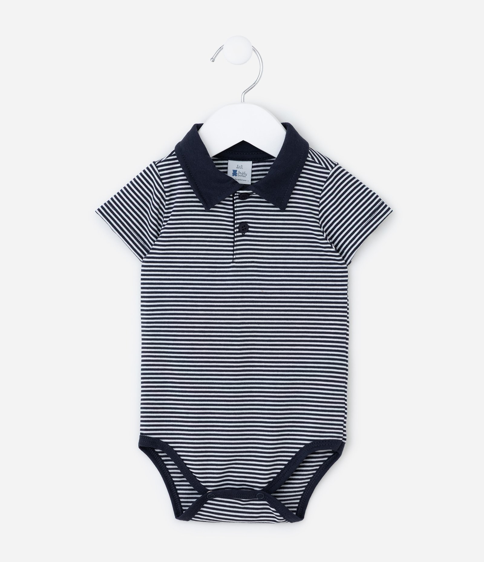 Body Infantil com Estampa Listrada - Tam 0 a 18 Meses Azul 2