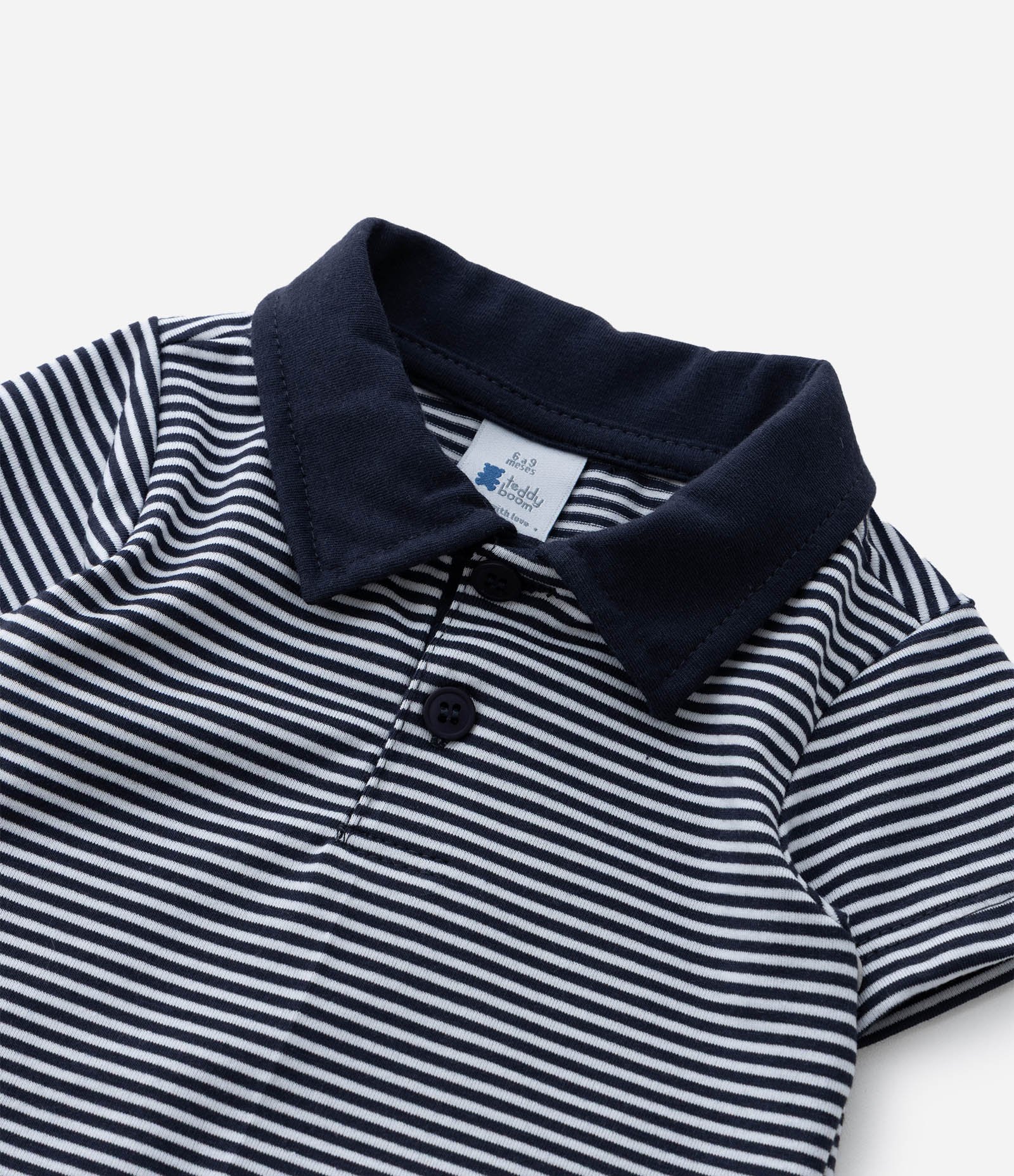 Body Infantil com Estampa Listrada - Tam 0 a 18 Meses Azul 7