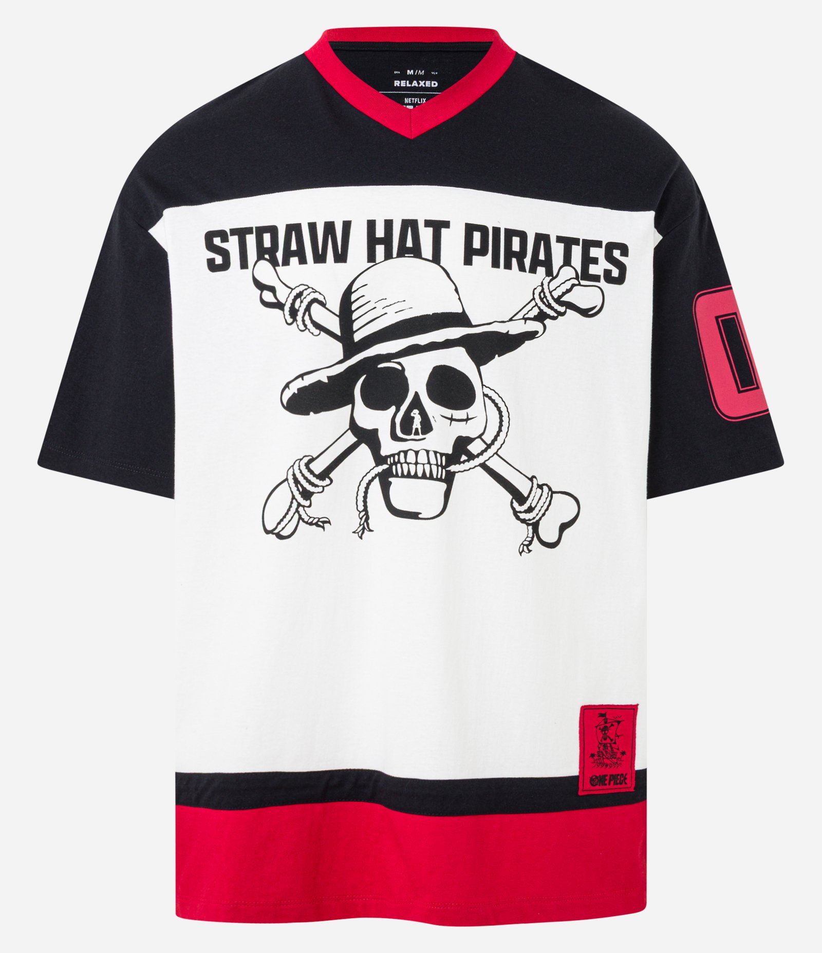 Camiseta Relaxd em Algodão com Estampa One Piece Branco 8