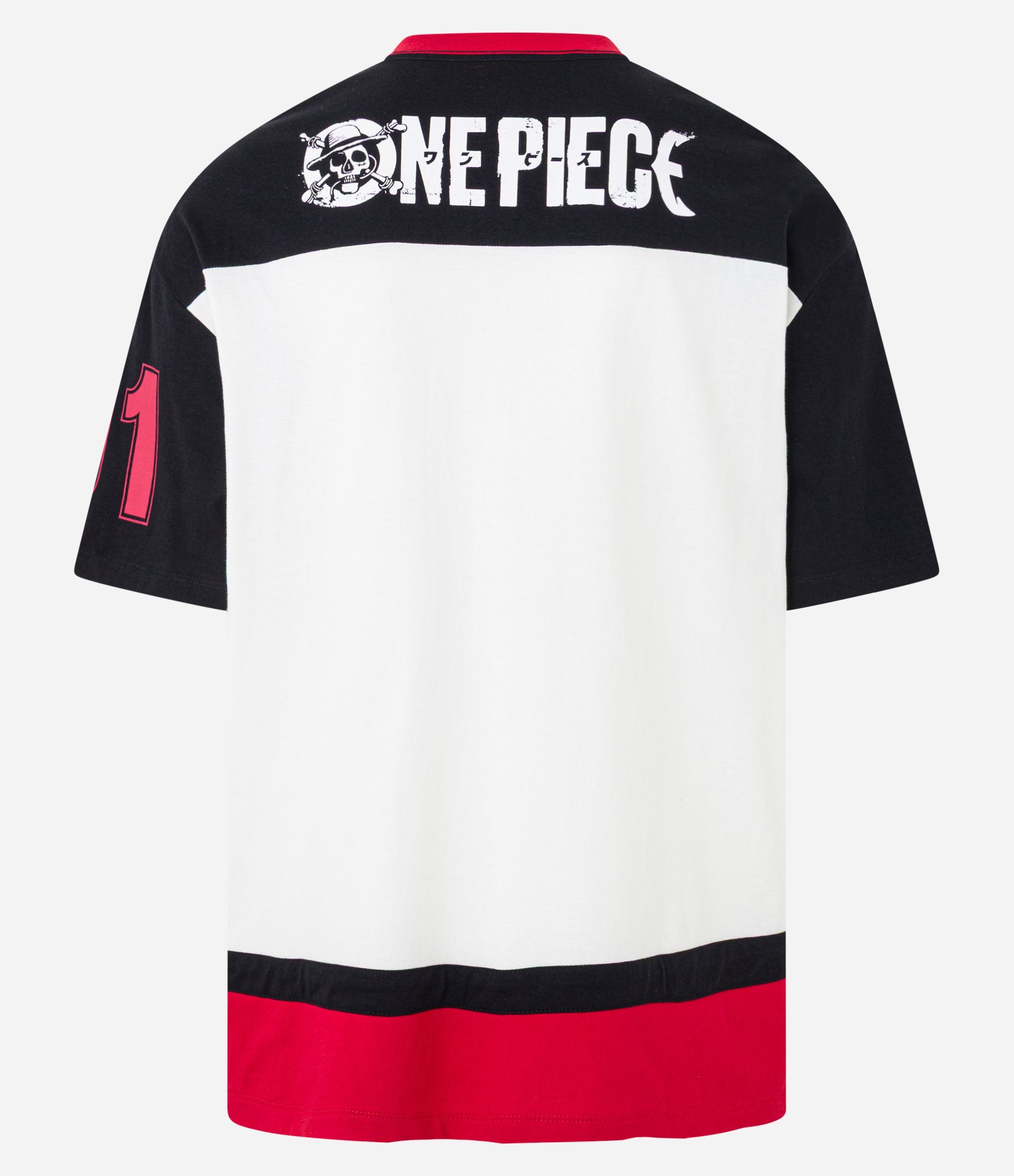 Camiseta Relaxd em Algodão com Estampa One Piece Branco 10