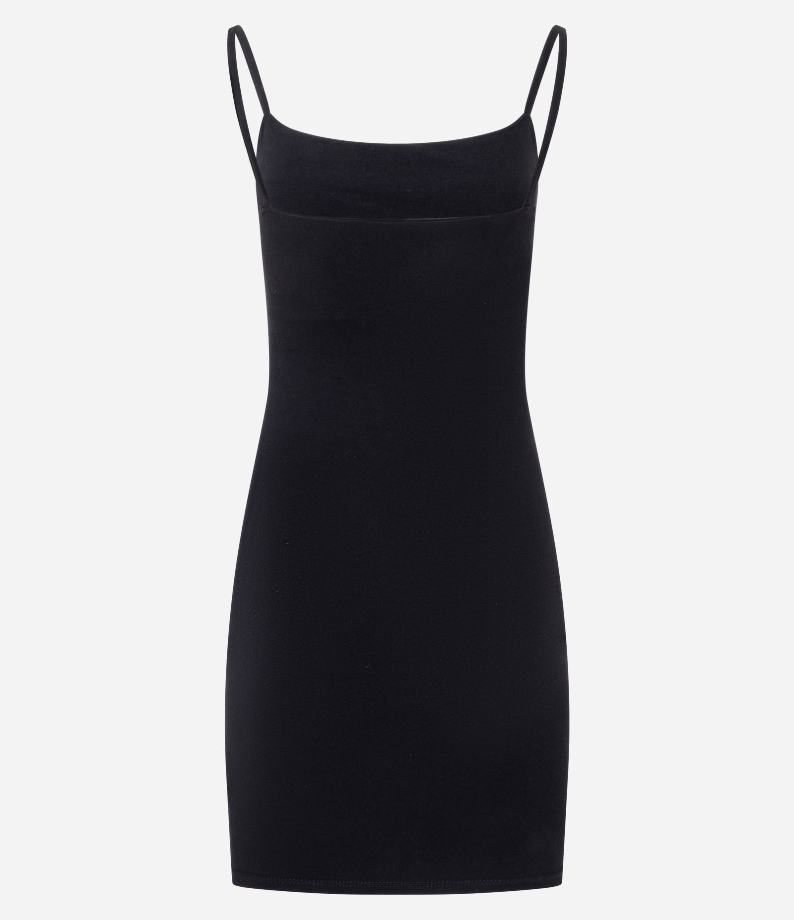 Vestido Tubinho Básico em Cotton com Alças Finas Preto 6