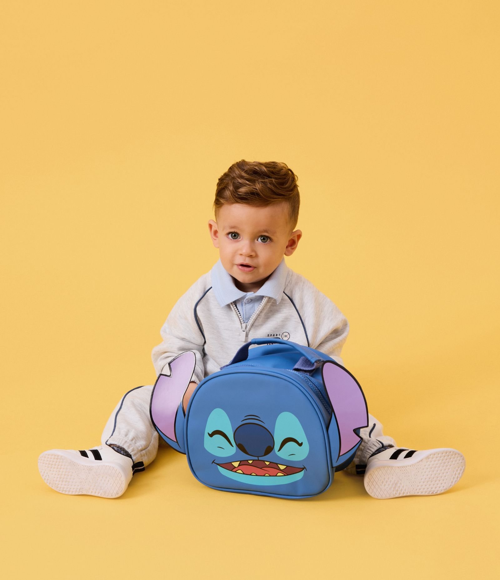 Lancheira Divertida com Estampa do Stitch e Orelhas 3D Azul 1