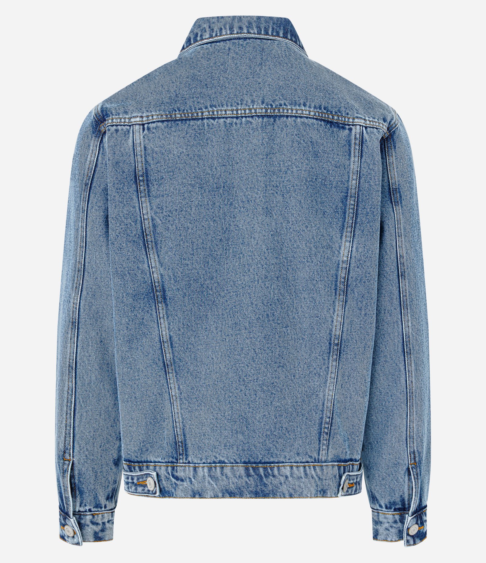 Jaqueta Regular em Jeans Estonada Azul 2
