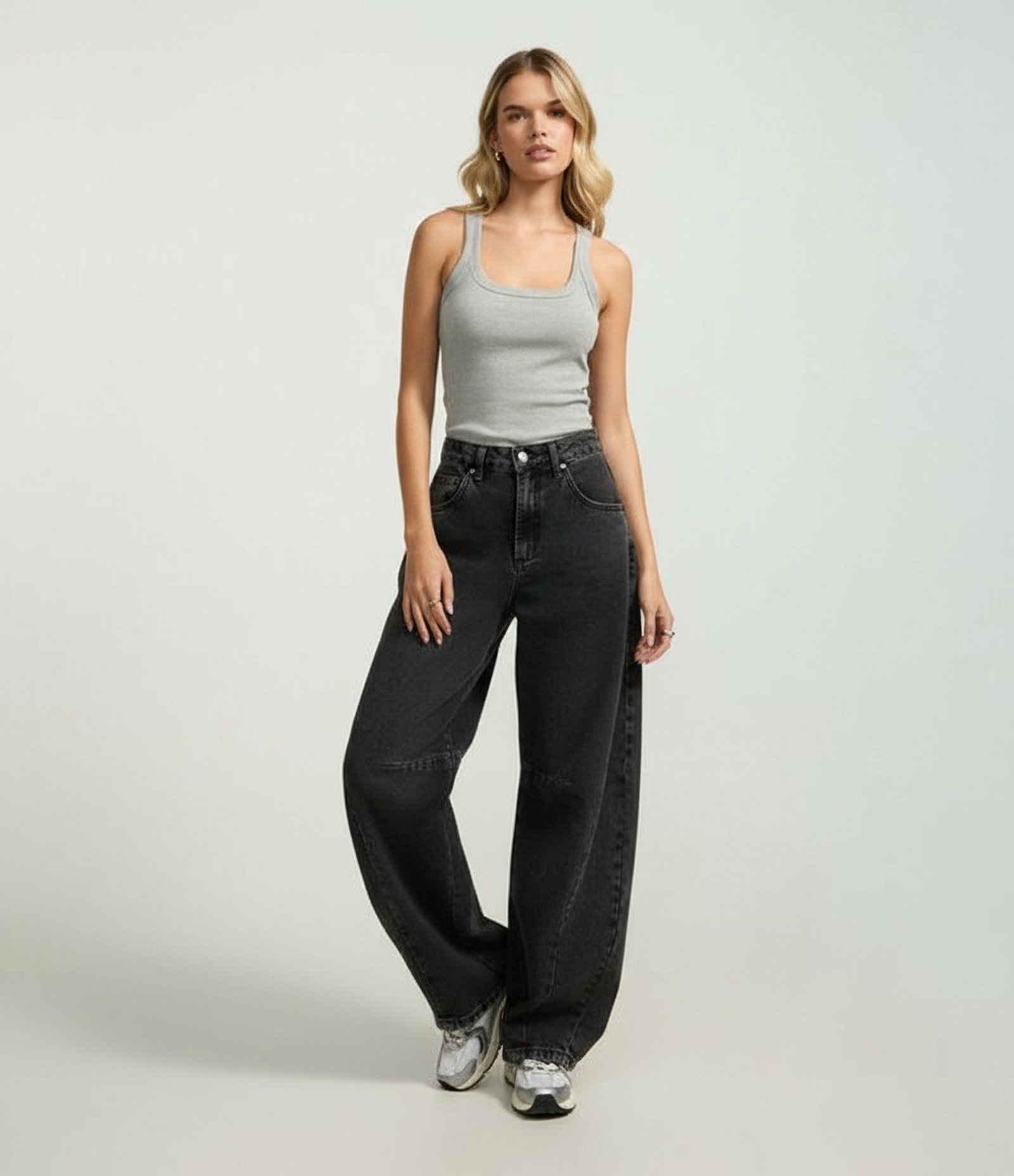 Blusa Regata em Ribana Cinza 5