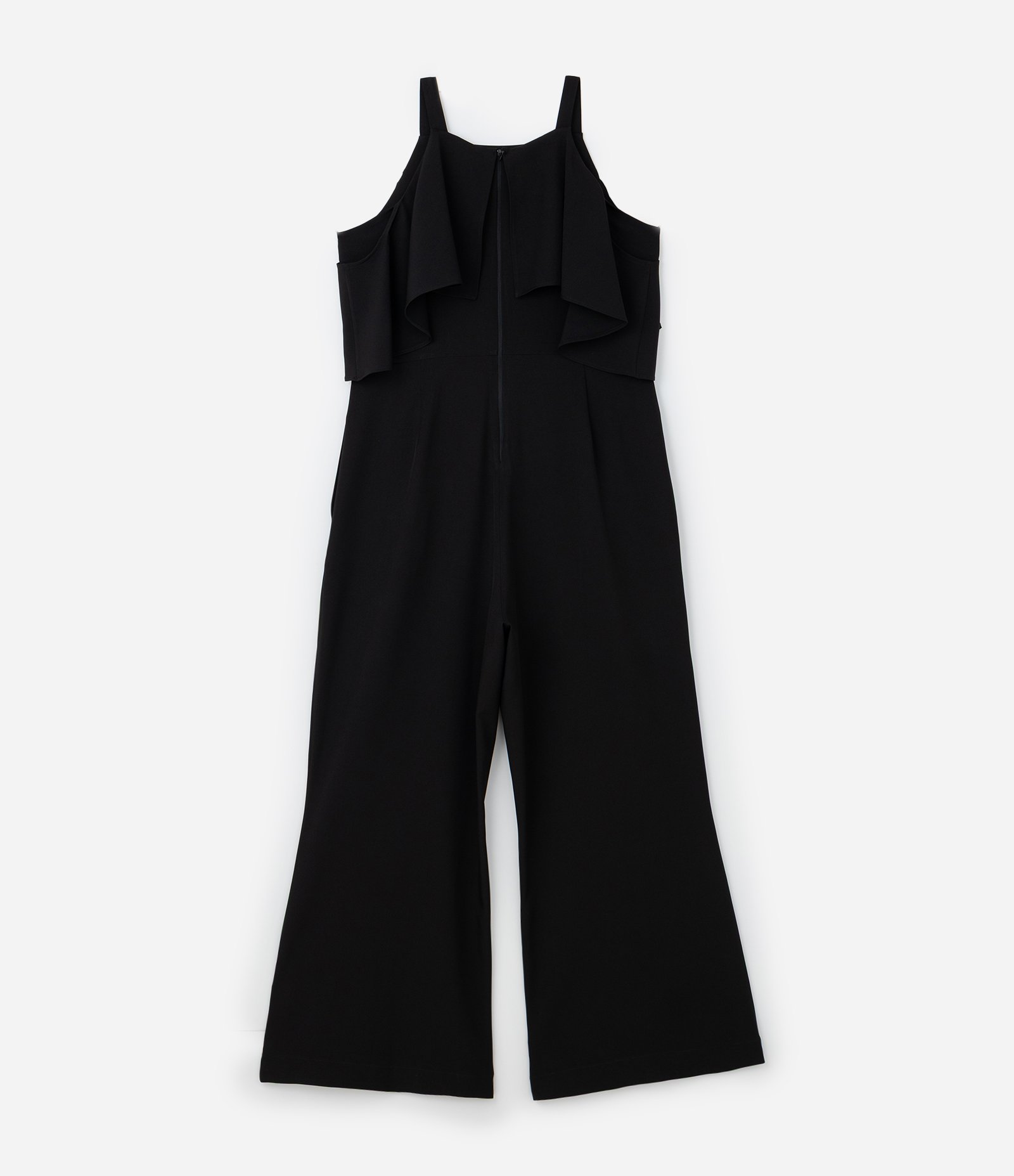 Macacão Alfaiataria em Crepe com Babados Curve & Plus Size Preto 8