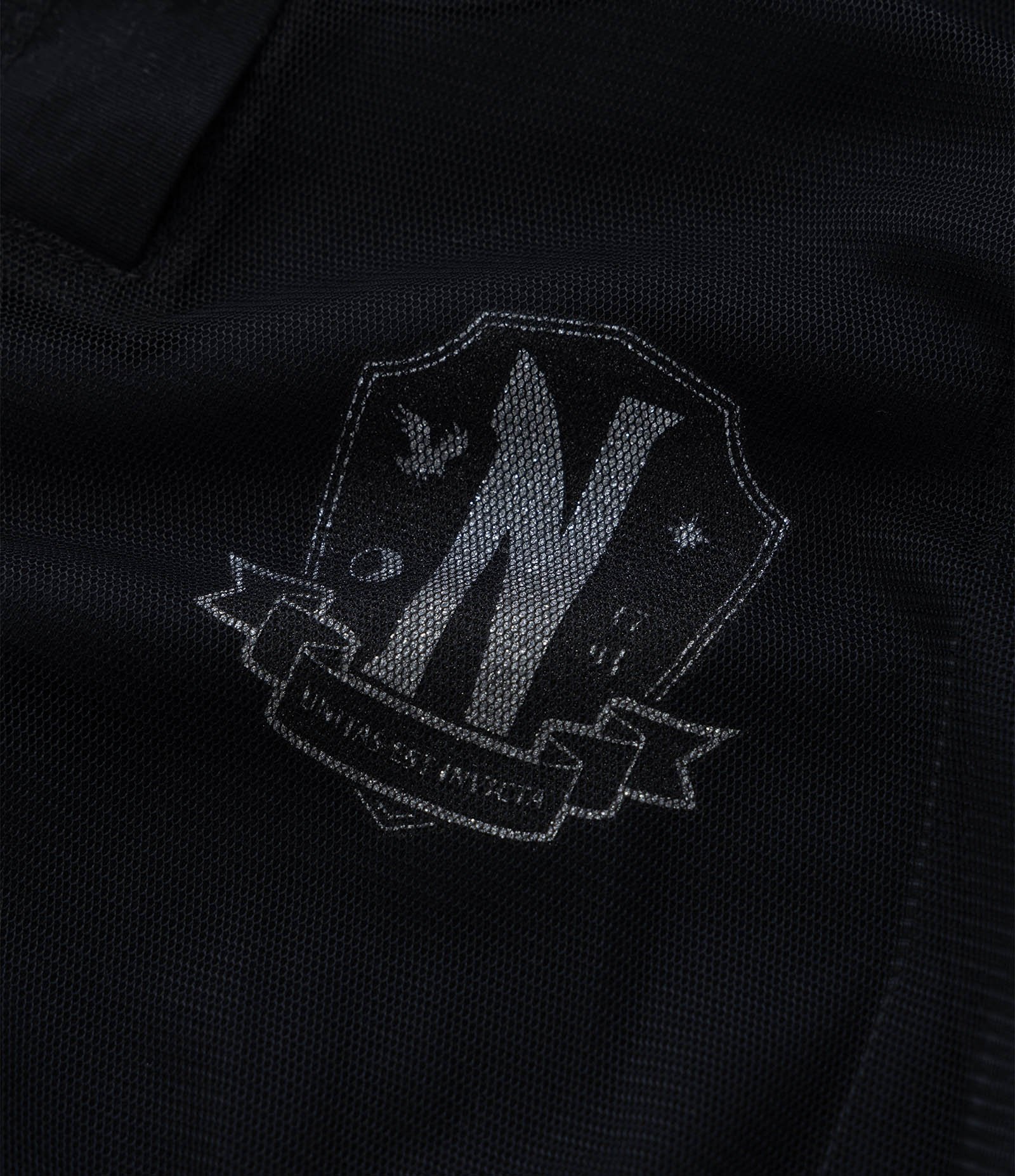 Vestido Infantil Gola Polo com Tule Wandinha - Tam 5 a 14 Anos Preto 8