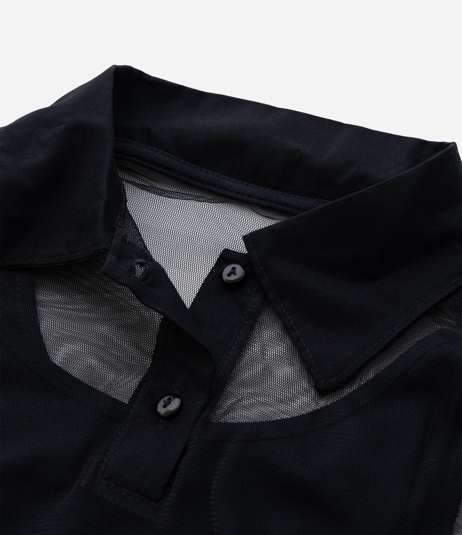 Vestido Infantil Gola Polo com Tule Wandinha - Tam 5 a 14 Anos Preto 7