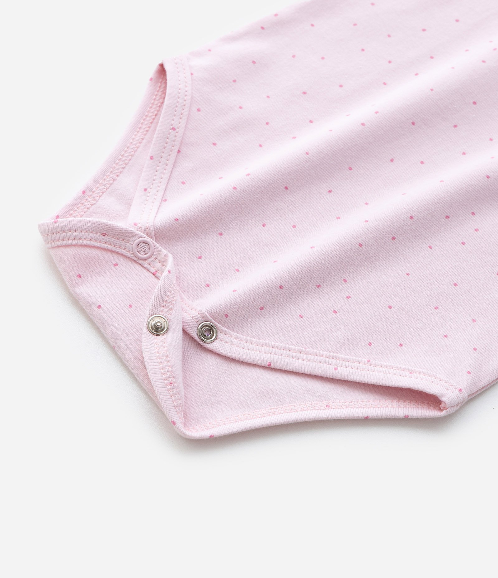 Body Infantil com Estampa Poá e Flor - Tam 0 a 18 Meses Rosa 5