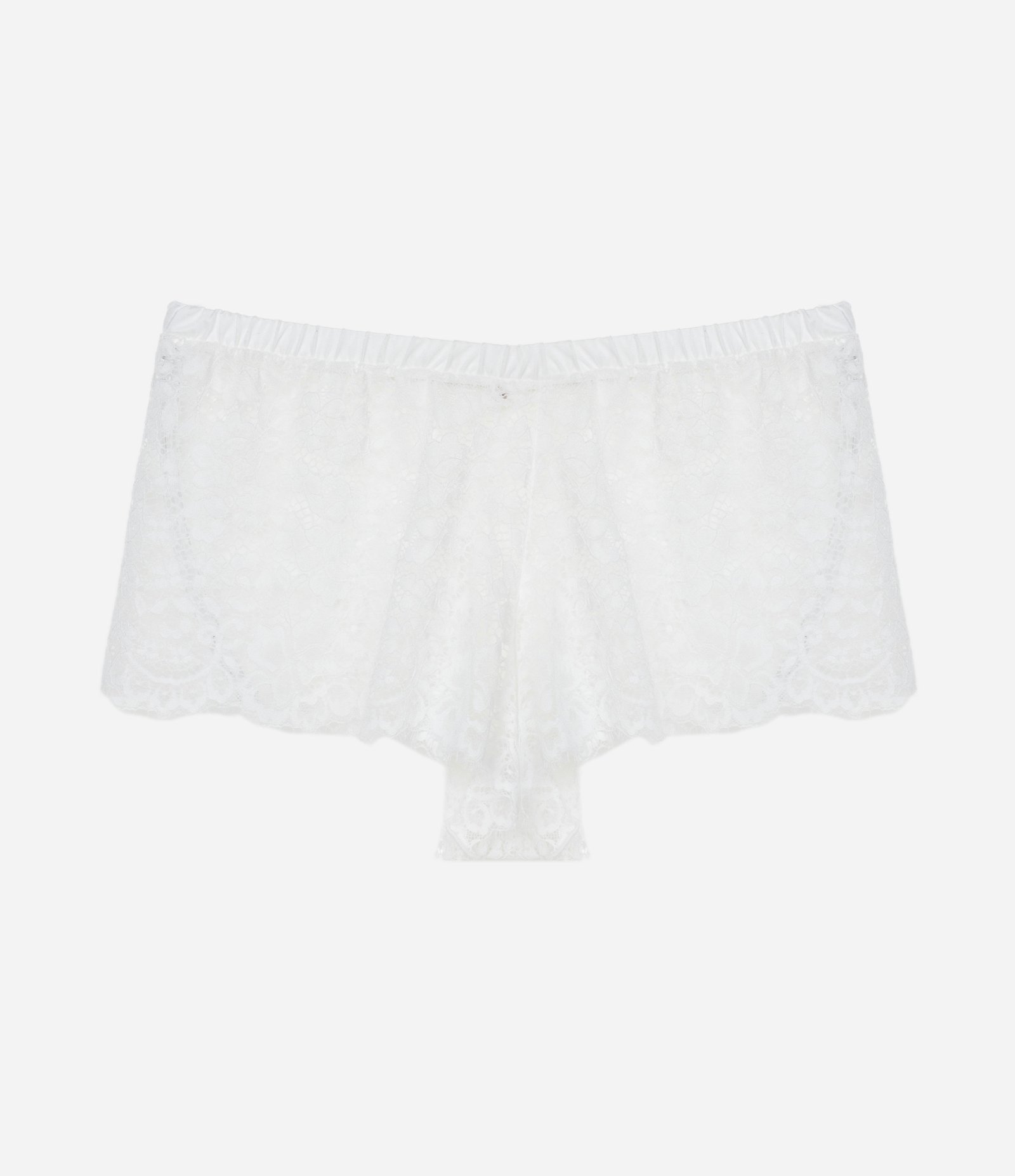 Short de Pijama em Renda Floral Branco 5